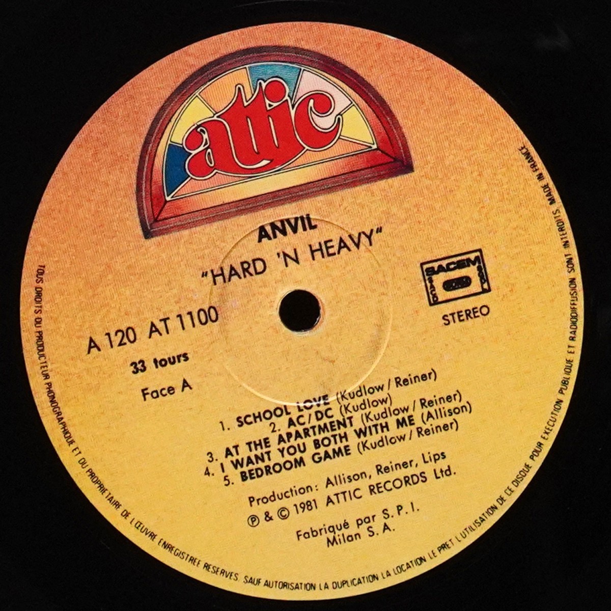 LP Anvil — Hard 'N' Heavy фото 3