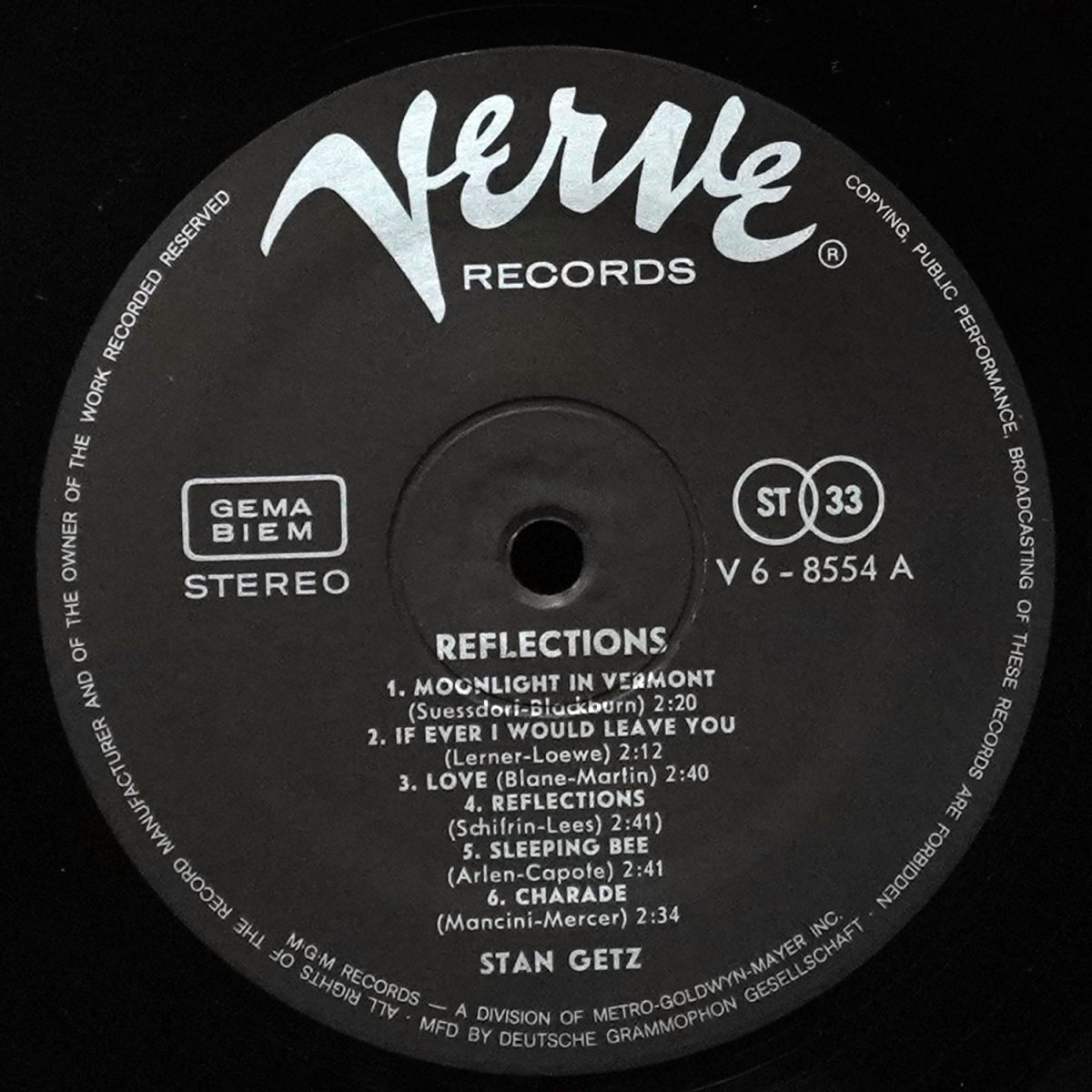 LP Stan Getz — Reflections фото 3