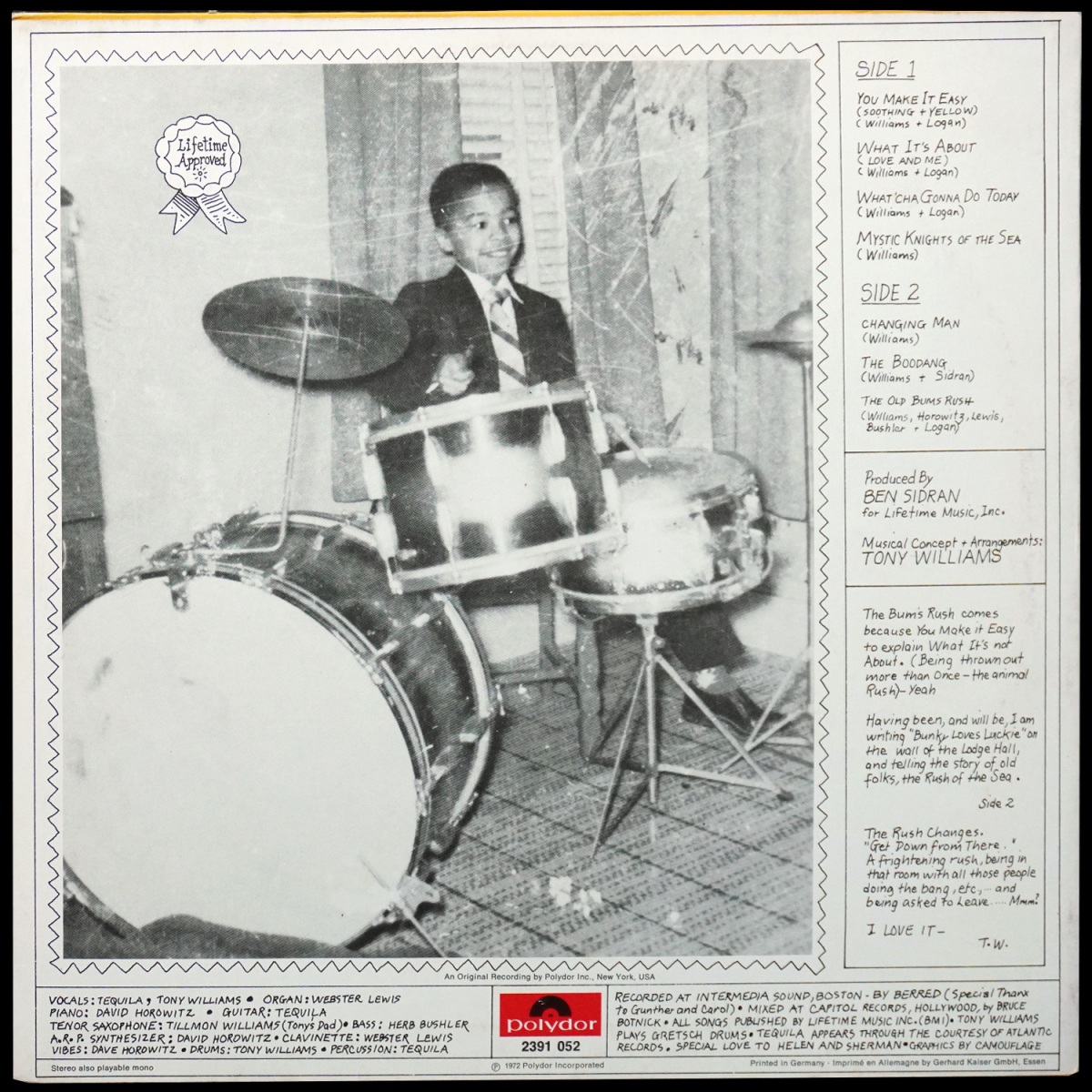 LP Tony Williams — Old Bum's Rush фото 2