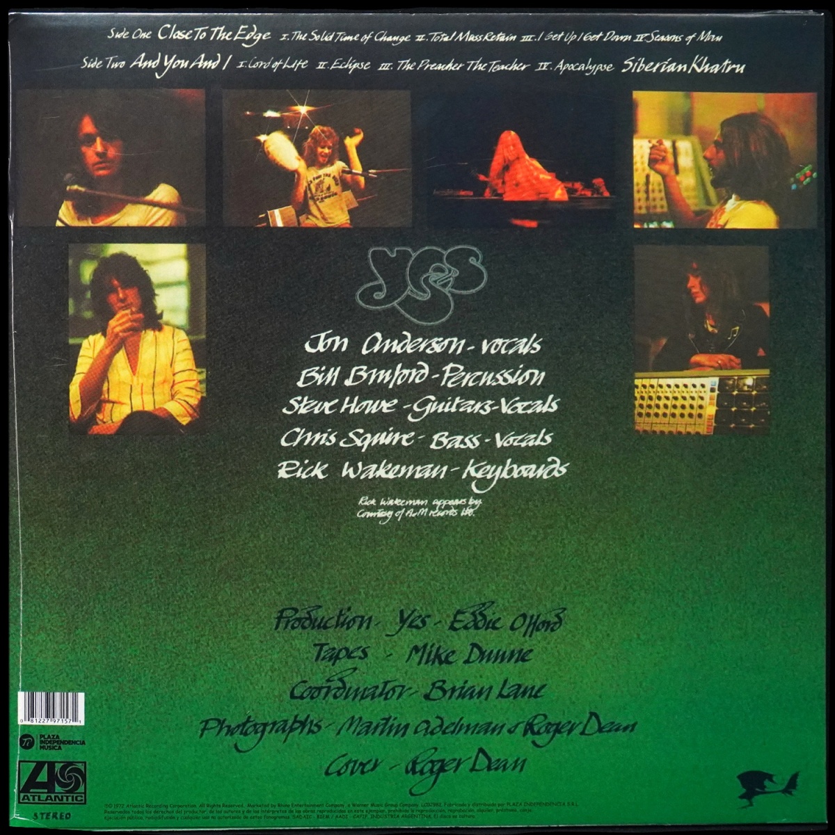 LP Yes — Close To The Edge (+ буклет) фото 2