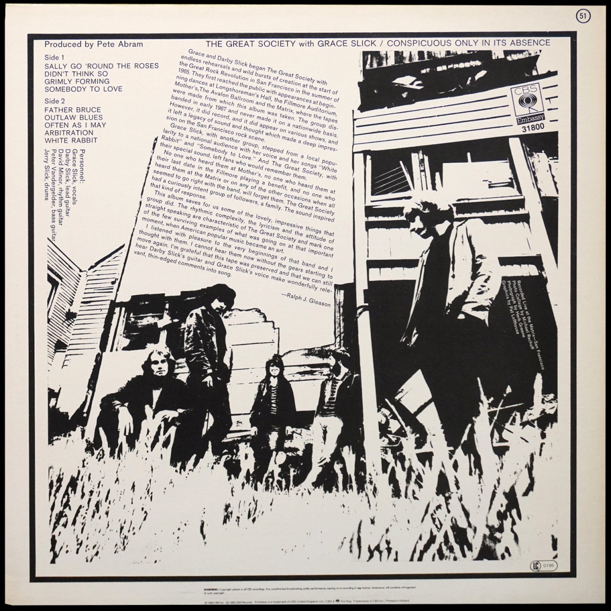 LP Great Society — Conspicuous Only In Its Absence фото 2