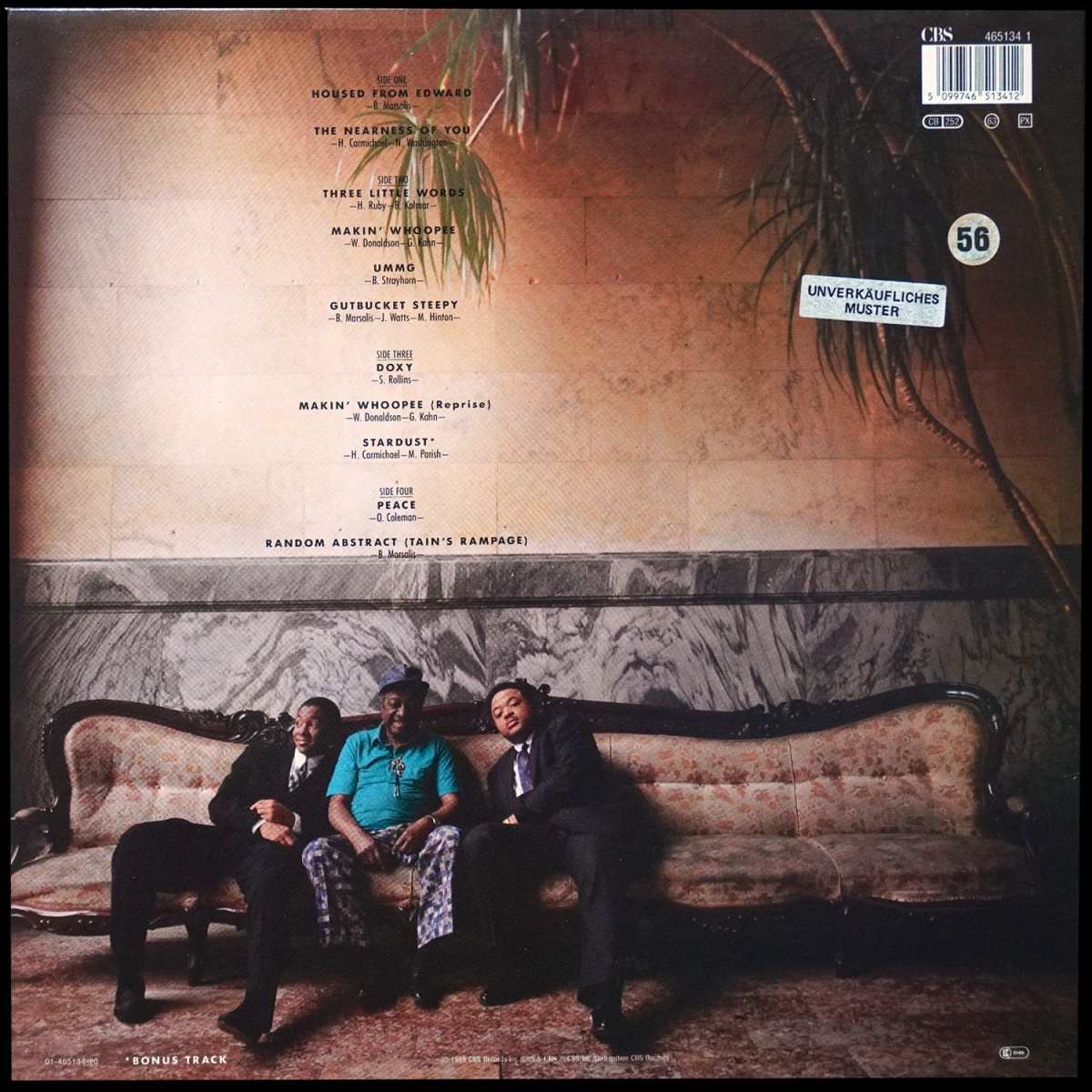 LP Branford Marsalis — Trio Jeepy (2LP) фото 2