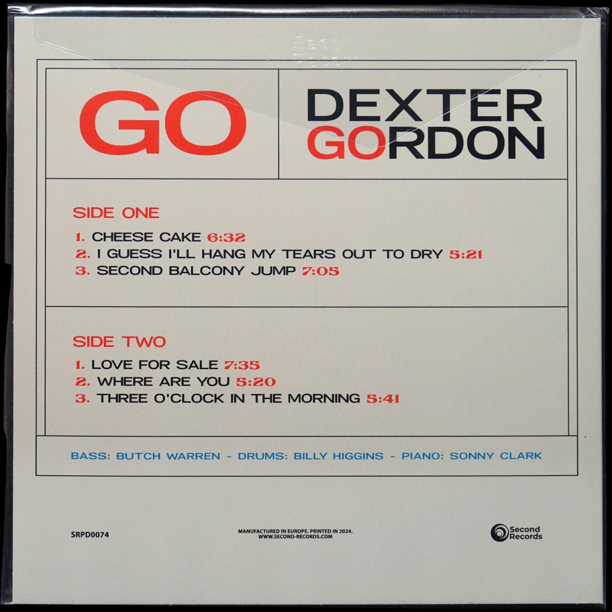 LP Dexter Gordon — Go (красный винил) фото 2
