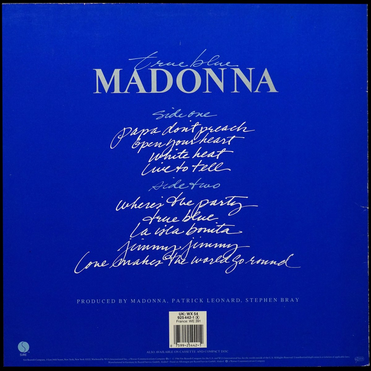 LP Madonna — True Blue фото 2