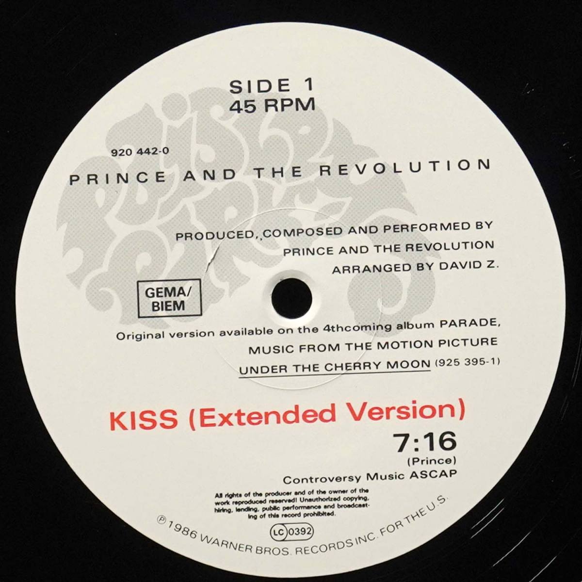 LP Prince — Kiss (макси сингл) фото 3