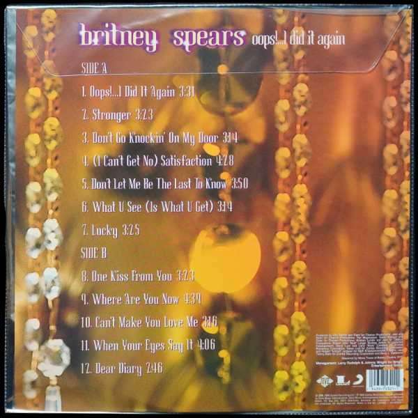 LP Britney Spears — Oops!...I Did It Again (picture disc (пикчер диск)) фото 2