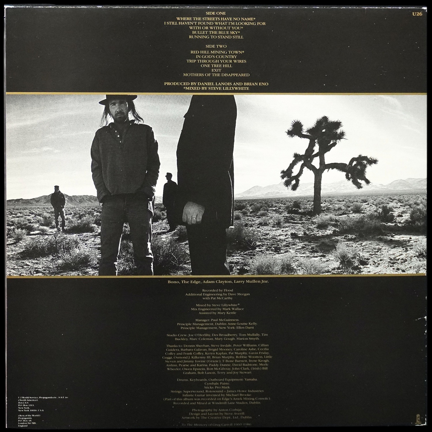 LP U2 — Joshua Tree фото 2