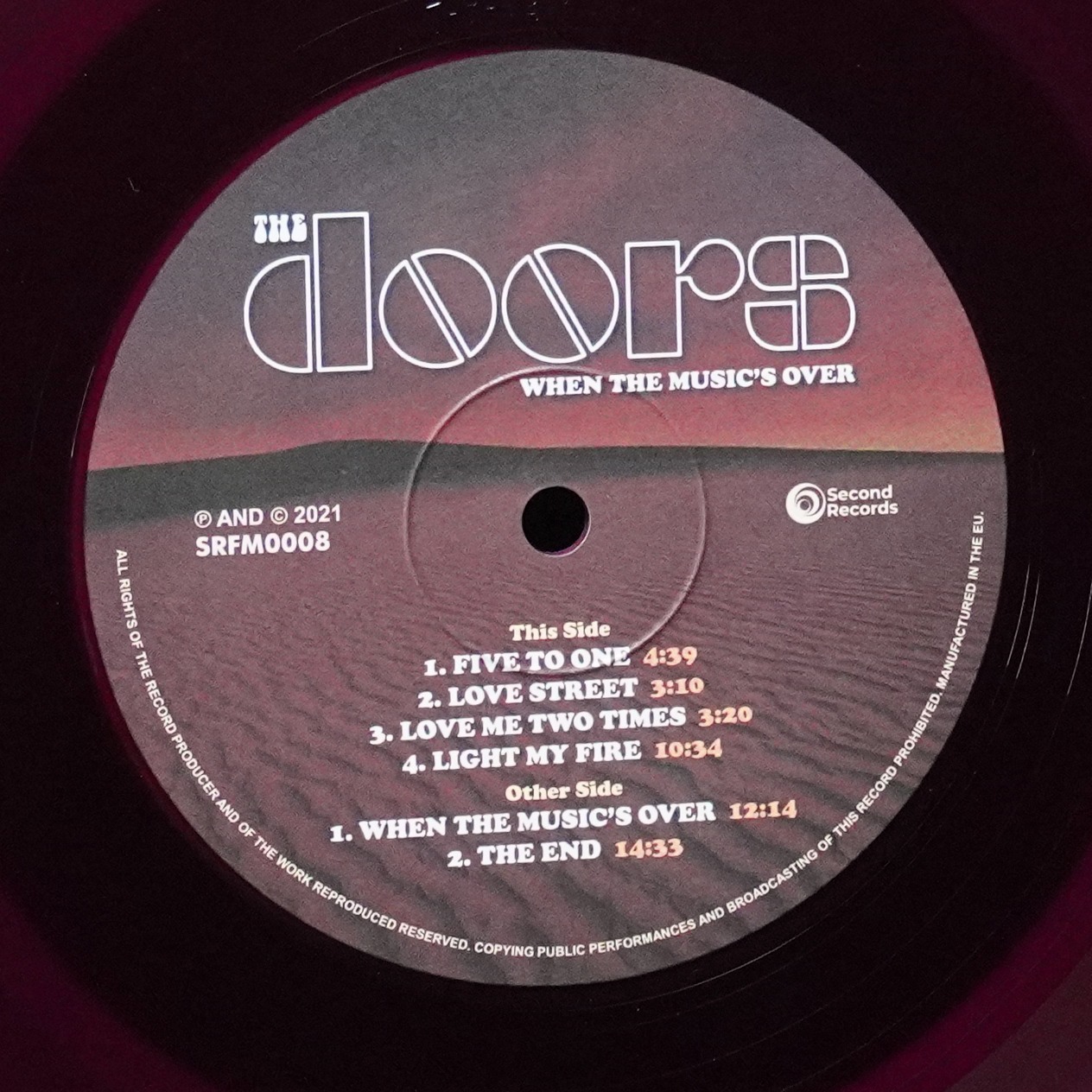 LP Doors — When The Music's Over (цветной винил) фото 3