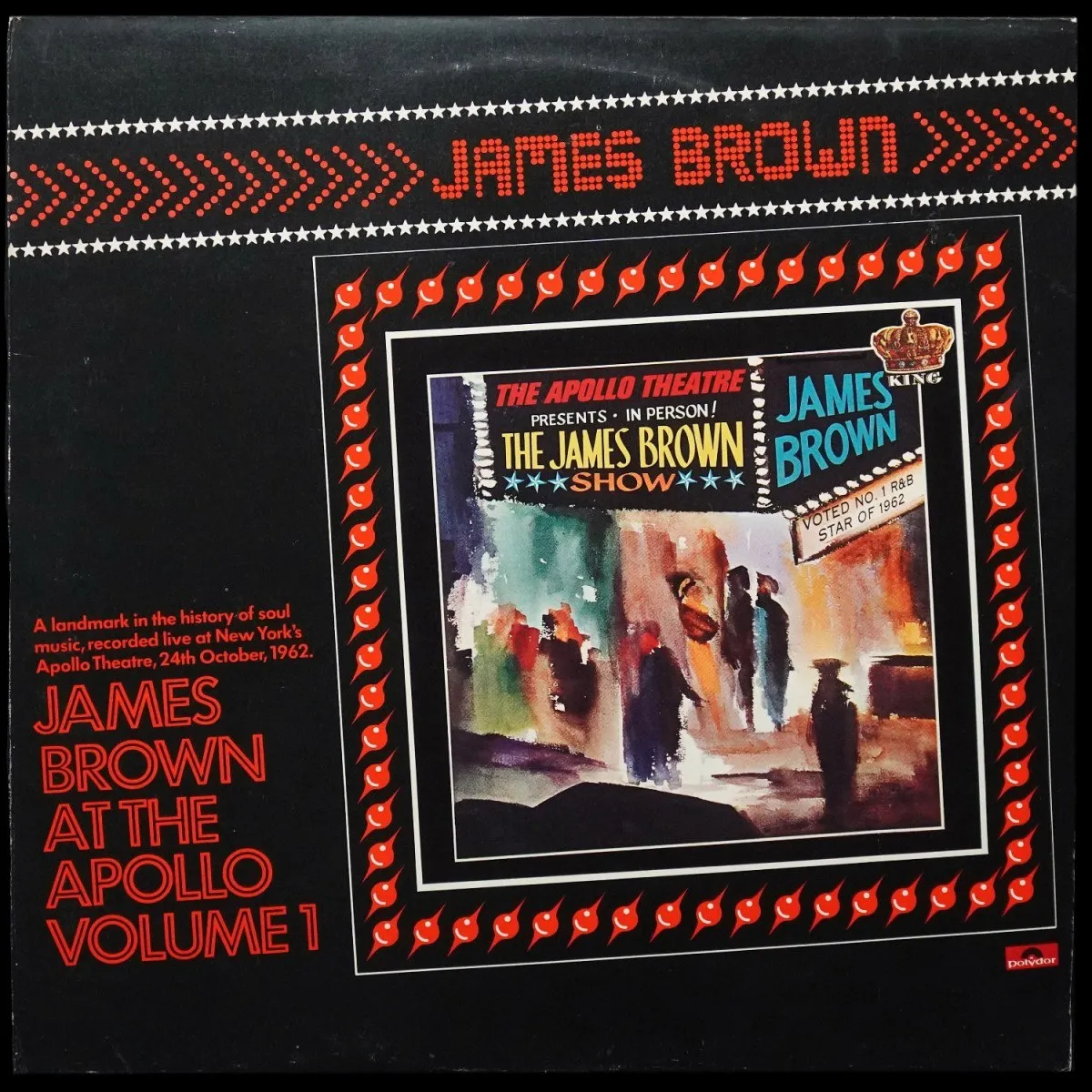 LP James Brown — James Brown Live At The Apollo Volume 1 (2LP) фото