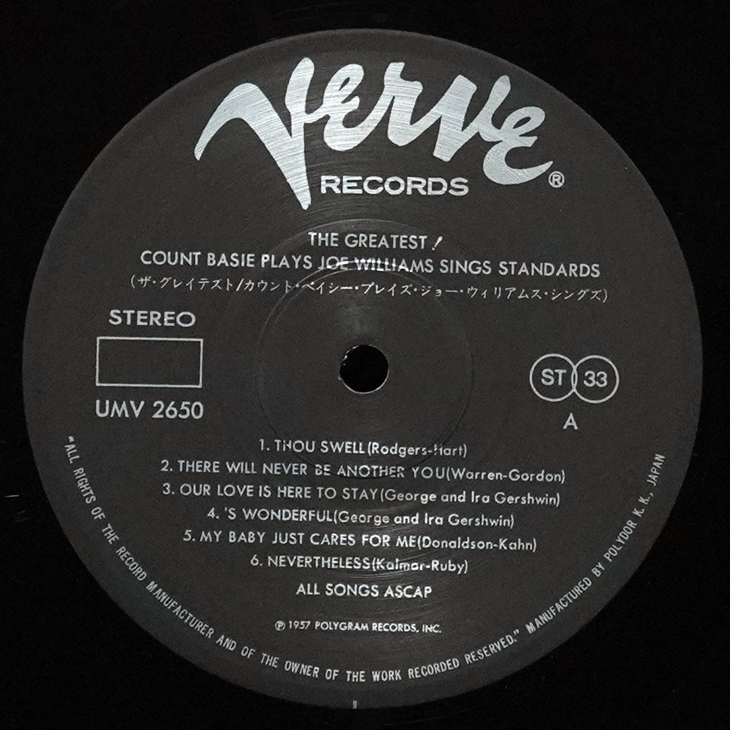 LP Count Basie — Greatest!! (Count Basie Plays...Joe Williams Sings Standards) фото 3