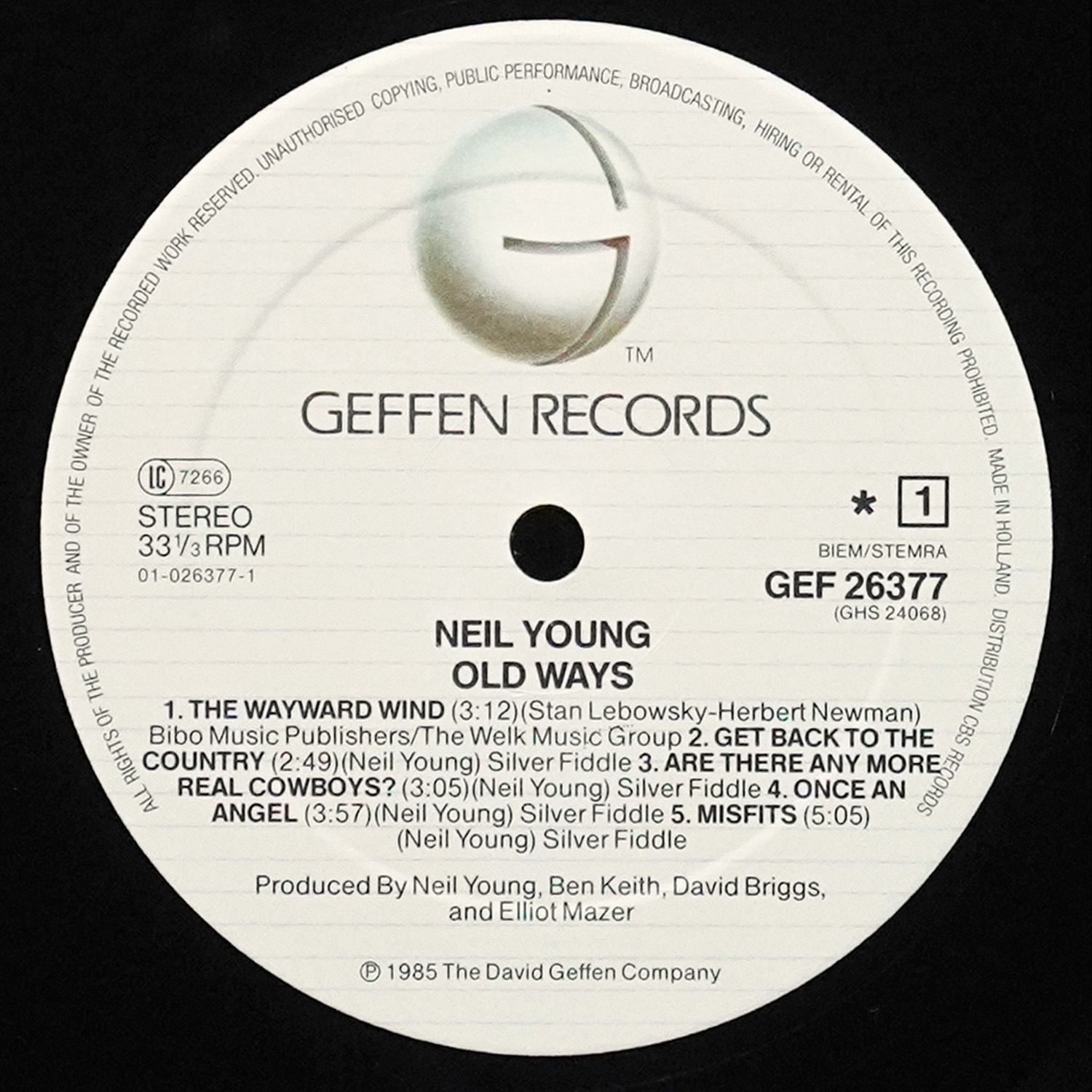 LP Neil Young — Old Ways фото 3