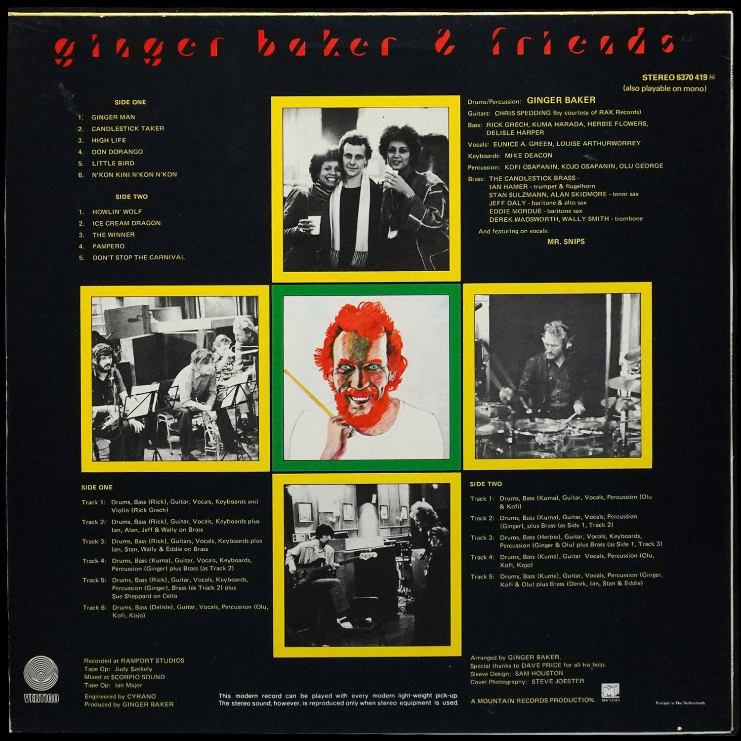 LP Ginger Baker + Friends — Eleven Sides of Baker фото 2