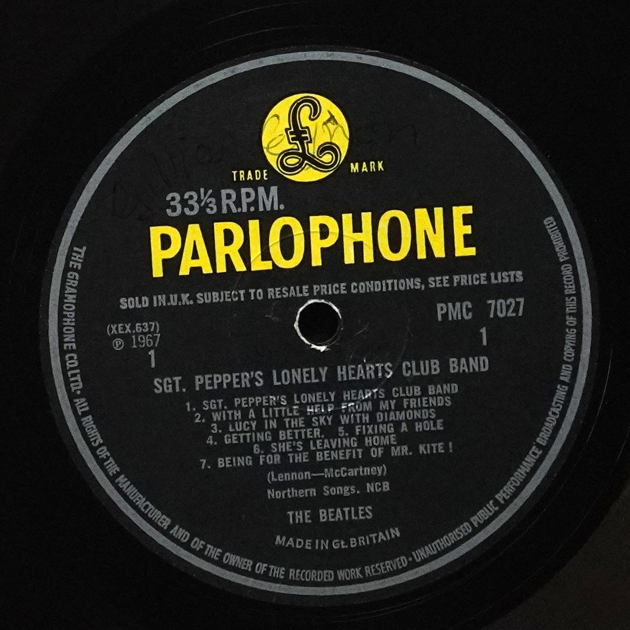 LP Beatles — Sgt. Pepper's Lonely Hearts Club Band (моно) фото 5