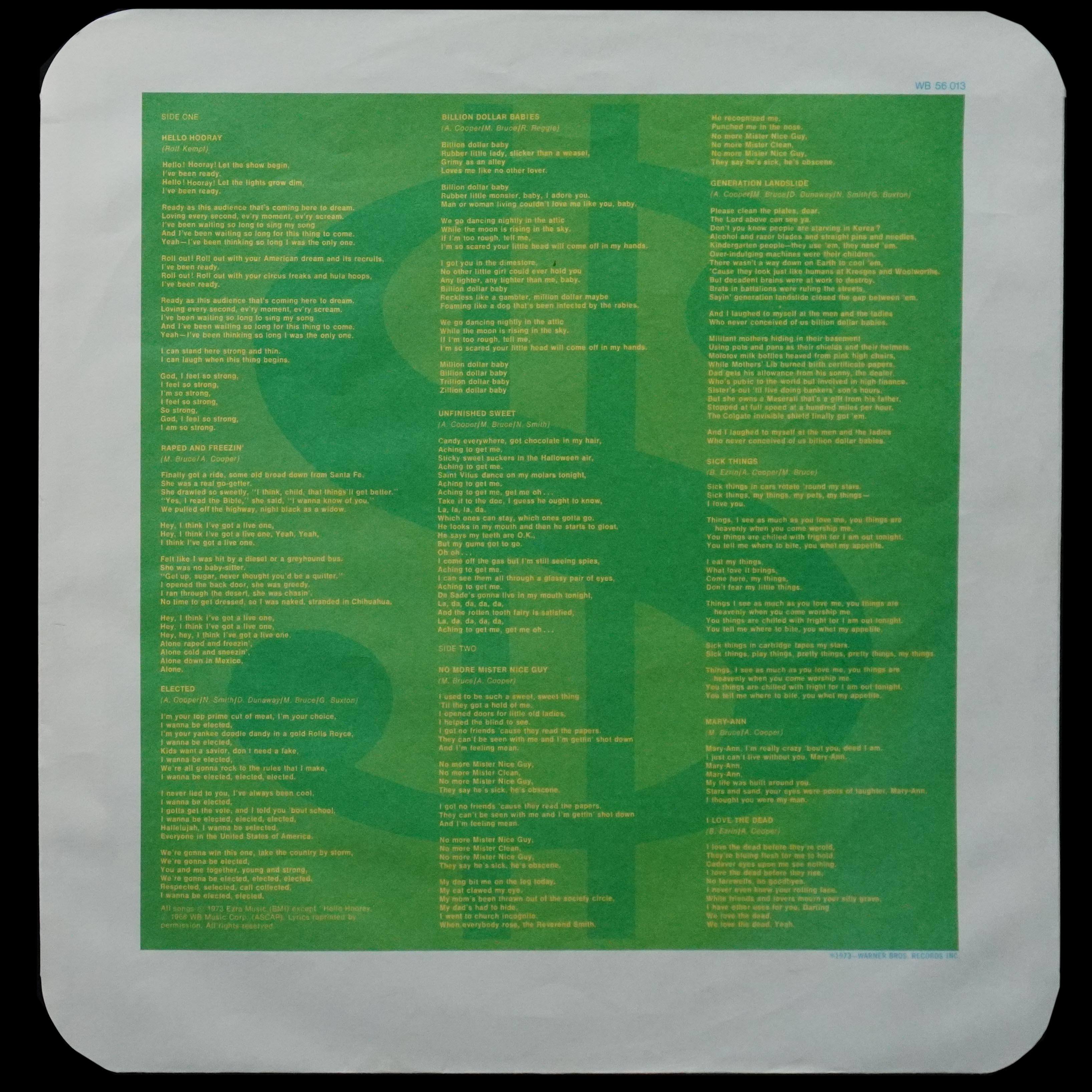 LP Alice Cooper — Billion Dollar Babies фото 7