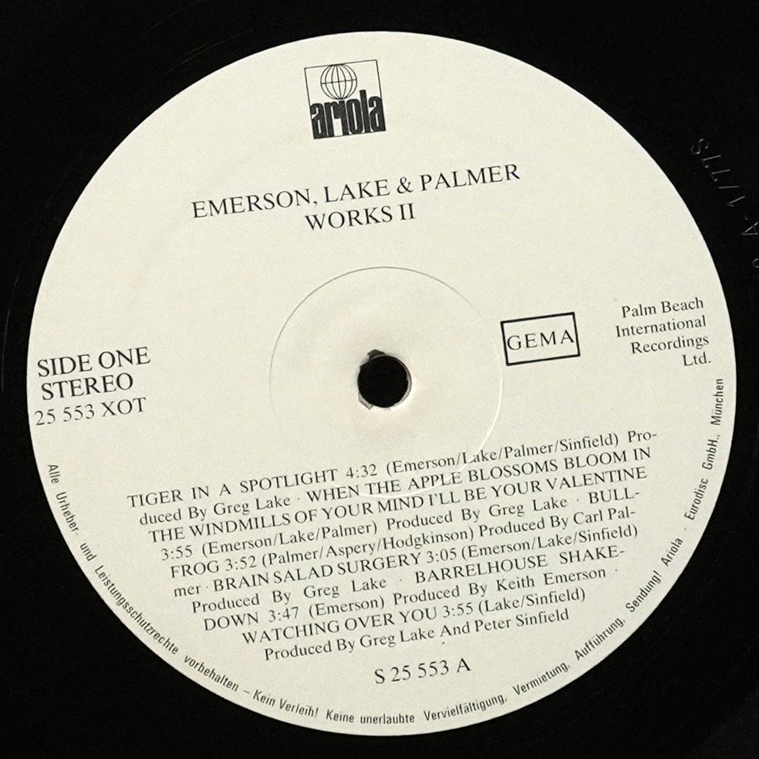 LP Emerson, Lake & Palmer — Works Volume 2 фото 2