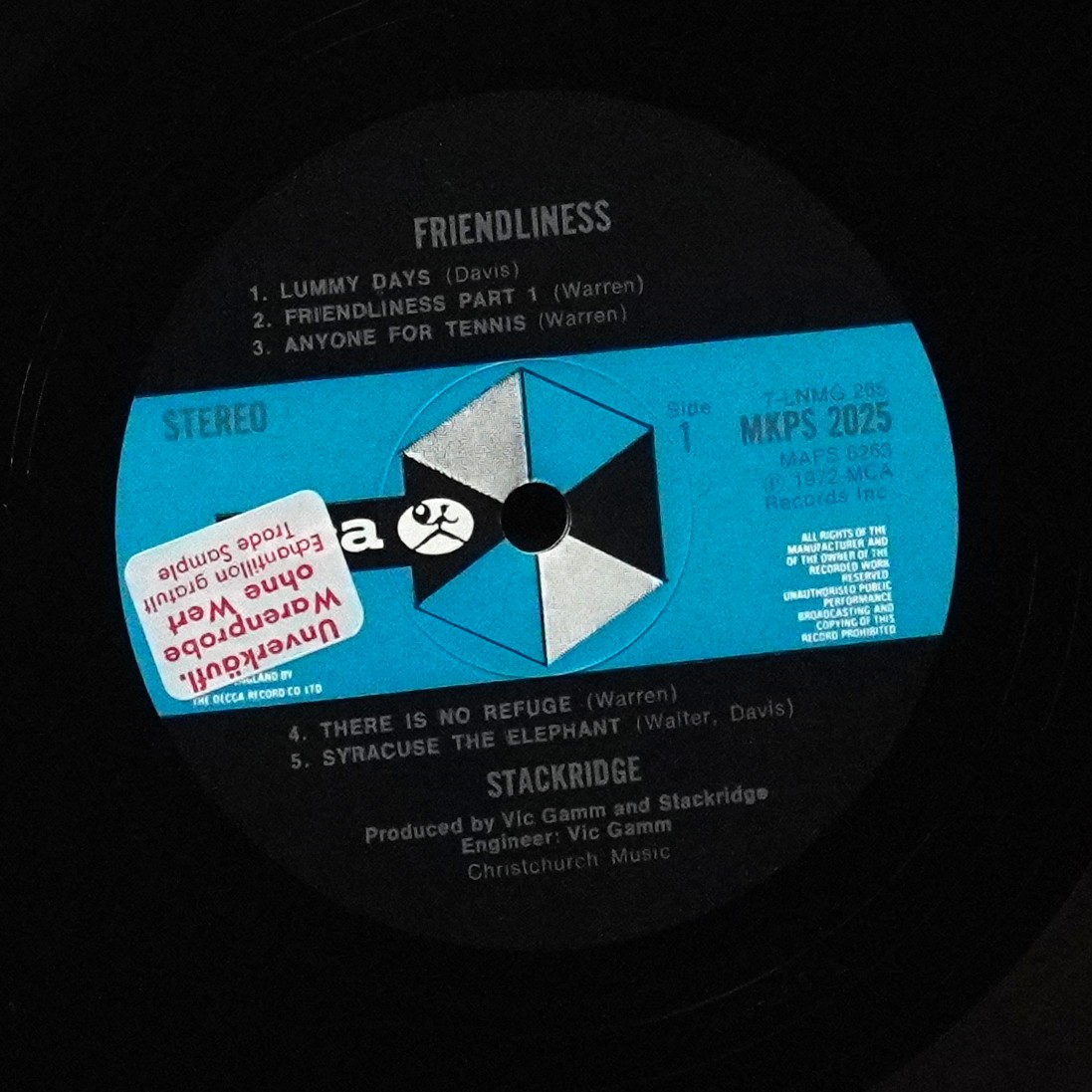 LP Stackridge — Friendliness фото 3