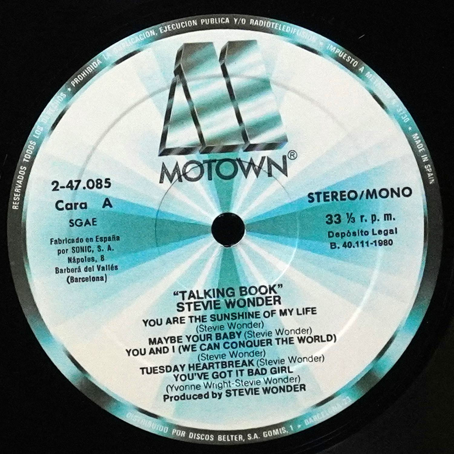 LP Stevie Wonder — Talking Book фото 3