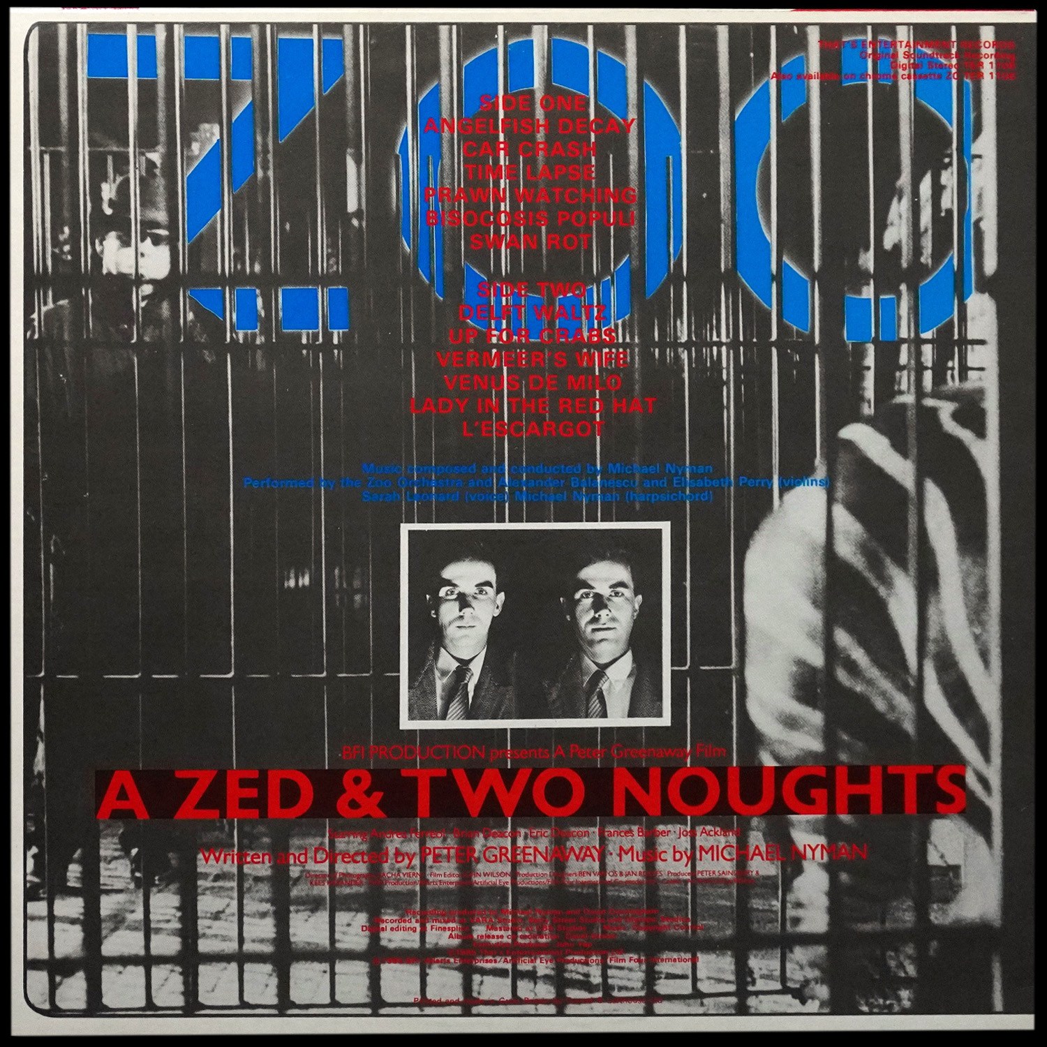 LP Michael Nyman — Music For Peter Greenaway's Film A Zed & Two Noughts фото 2