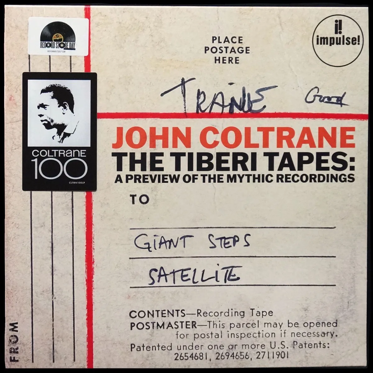 LP John Coltrane — Tiberi Tapes: A Preview Of The Mythic Recordings (моно) фото