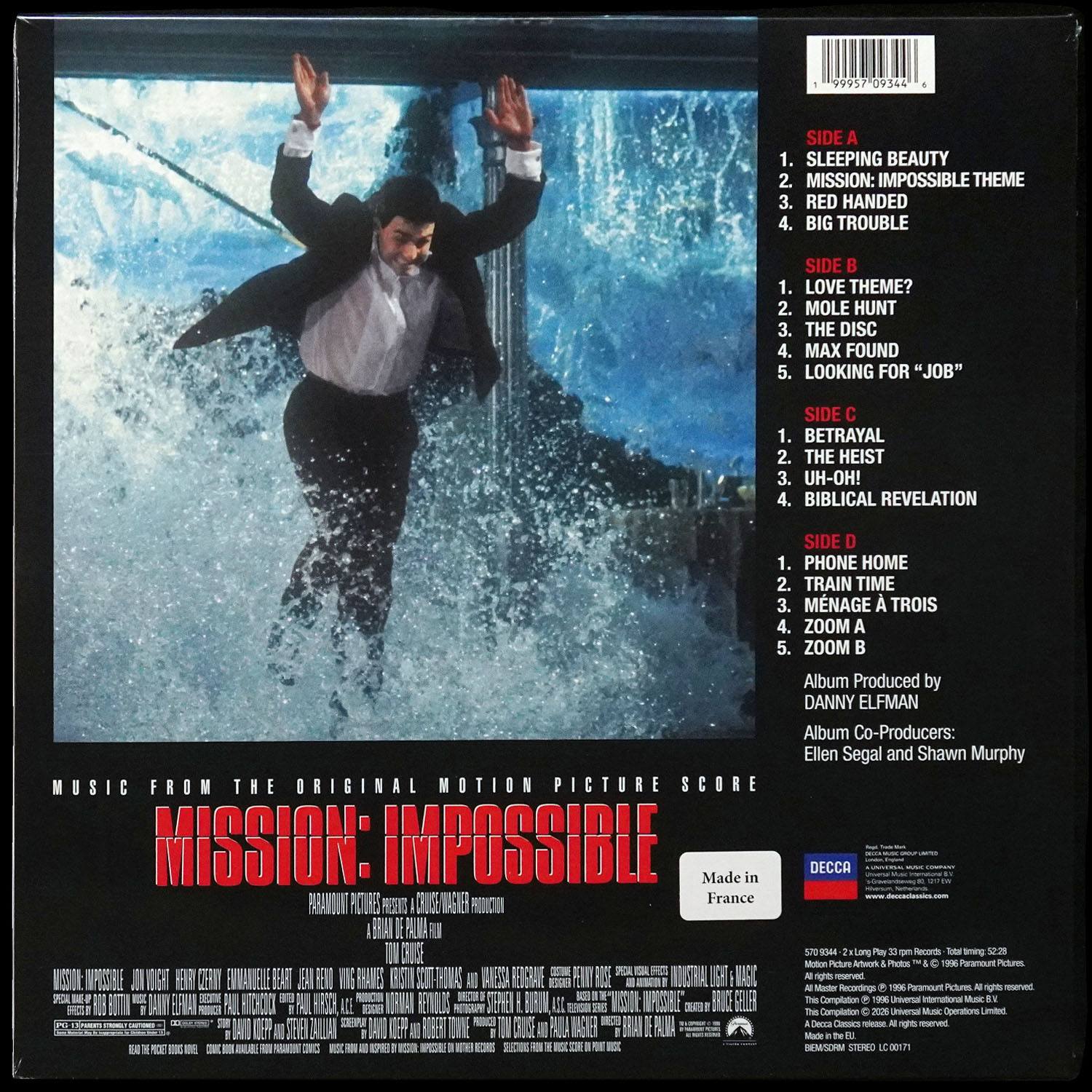 LP Danny Elfman — Mission: Impossible (Music From The Original Motion Picture Score) (2LP, цветной винил) фото 2