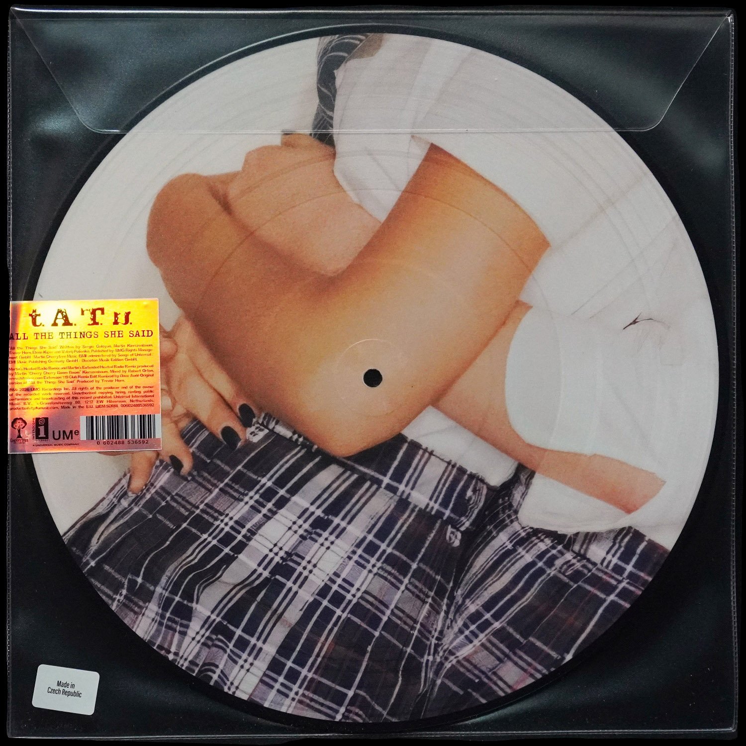 LP T.A.T.U. — All The Things She Said (picture disc (пикчер диск),  макси сингл) фото 2
