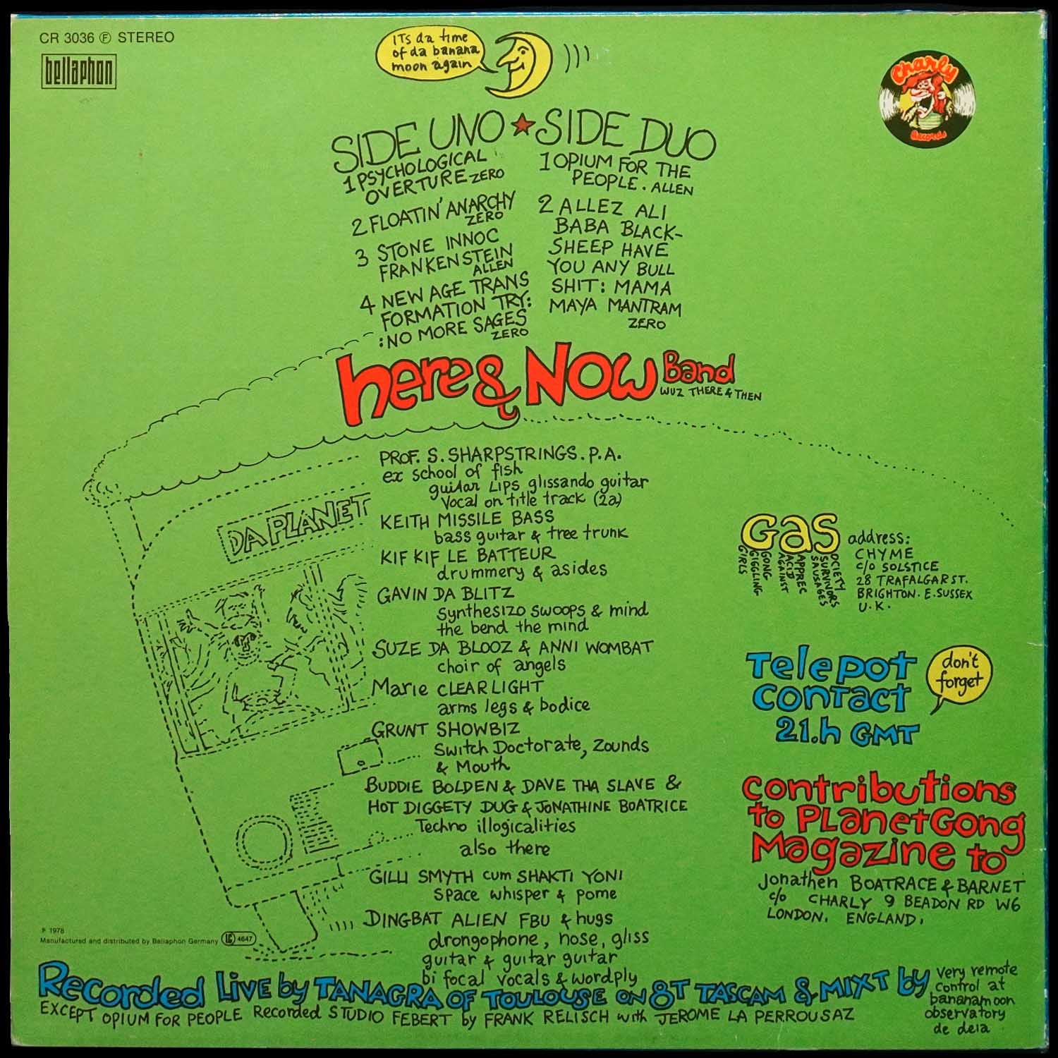 LP Gong — Live Floating Anarchy 1977 фото 2
