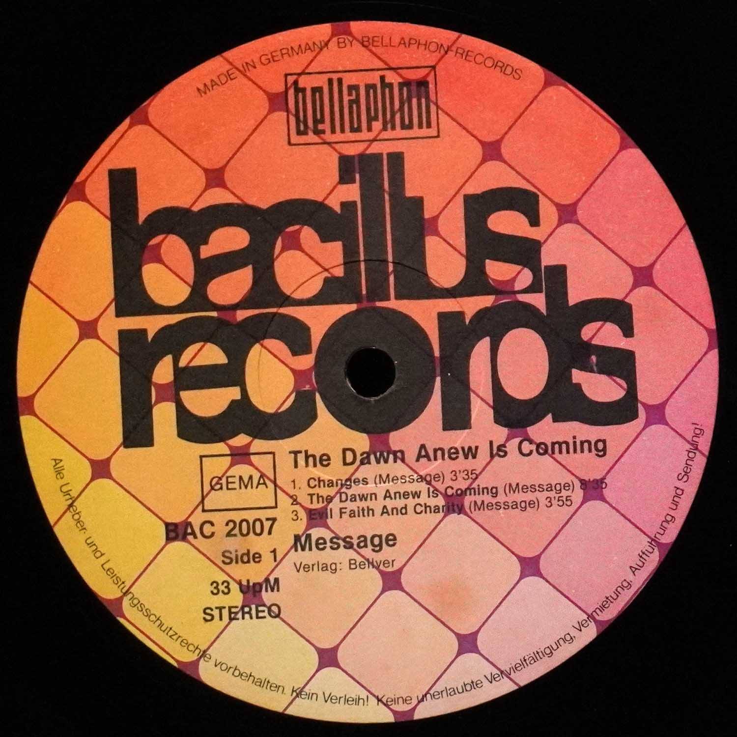 LP Message — Dawn Anew Is Comin фото 3