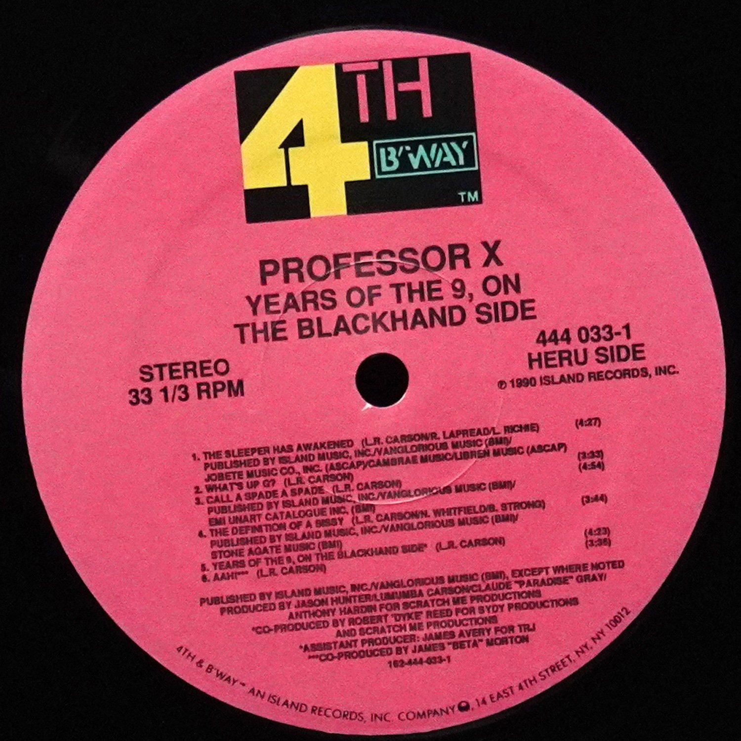 LP Professor X — Years Of The 9, On The Blackhand Side фото 3