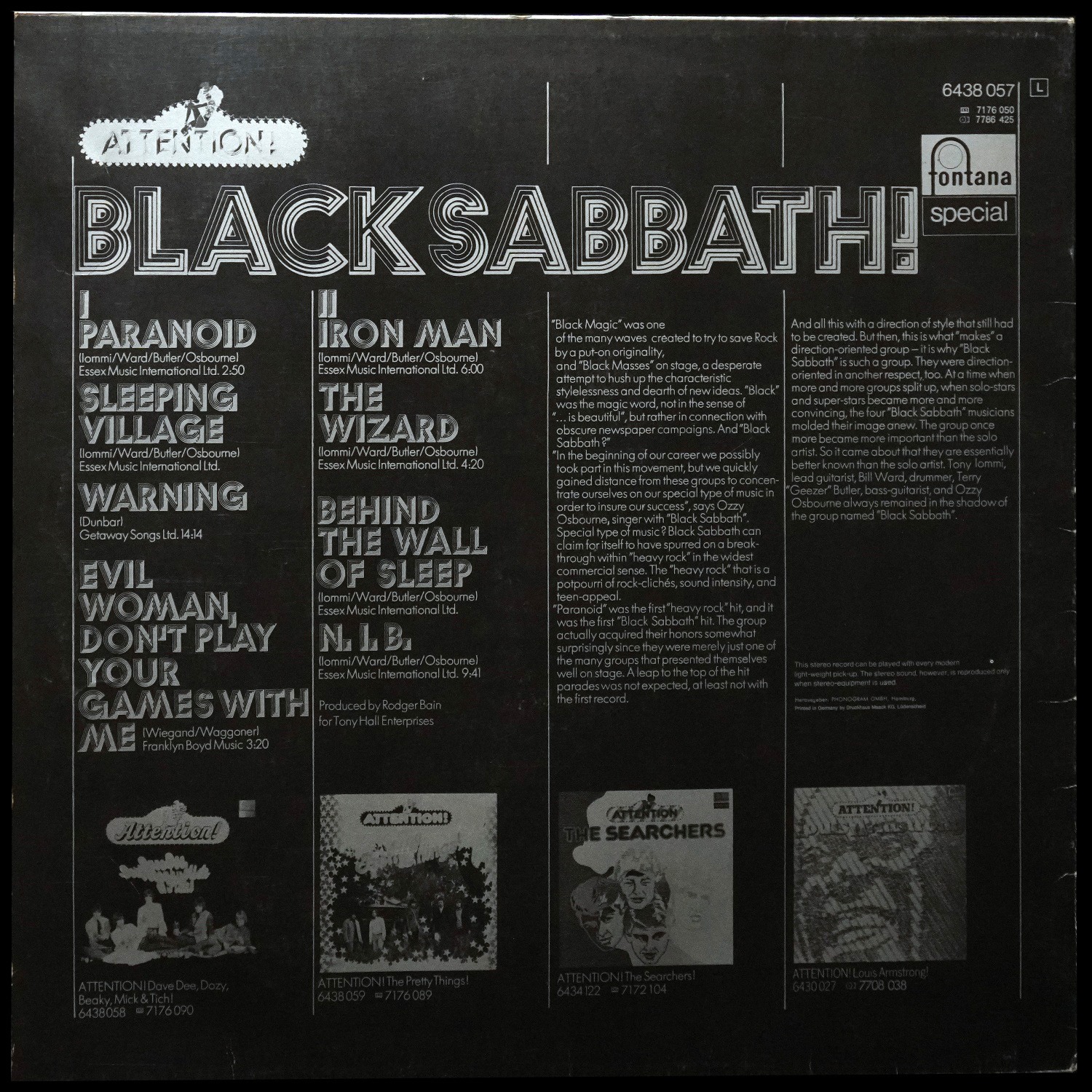 LP Black Sabbath — Attention! Black Sabbath! фото 2