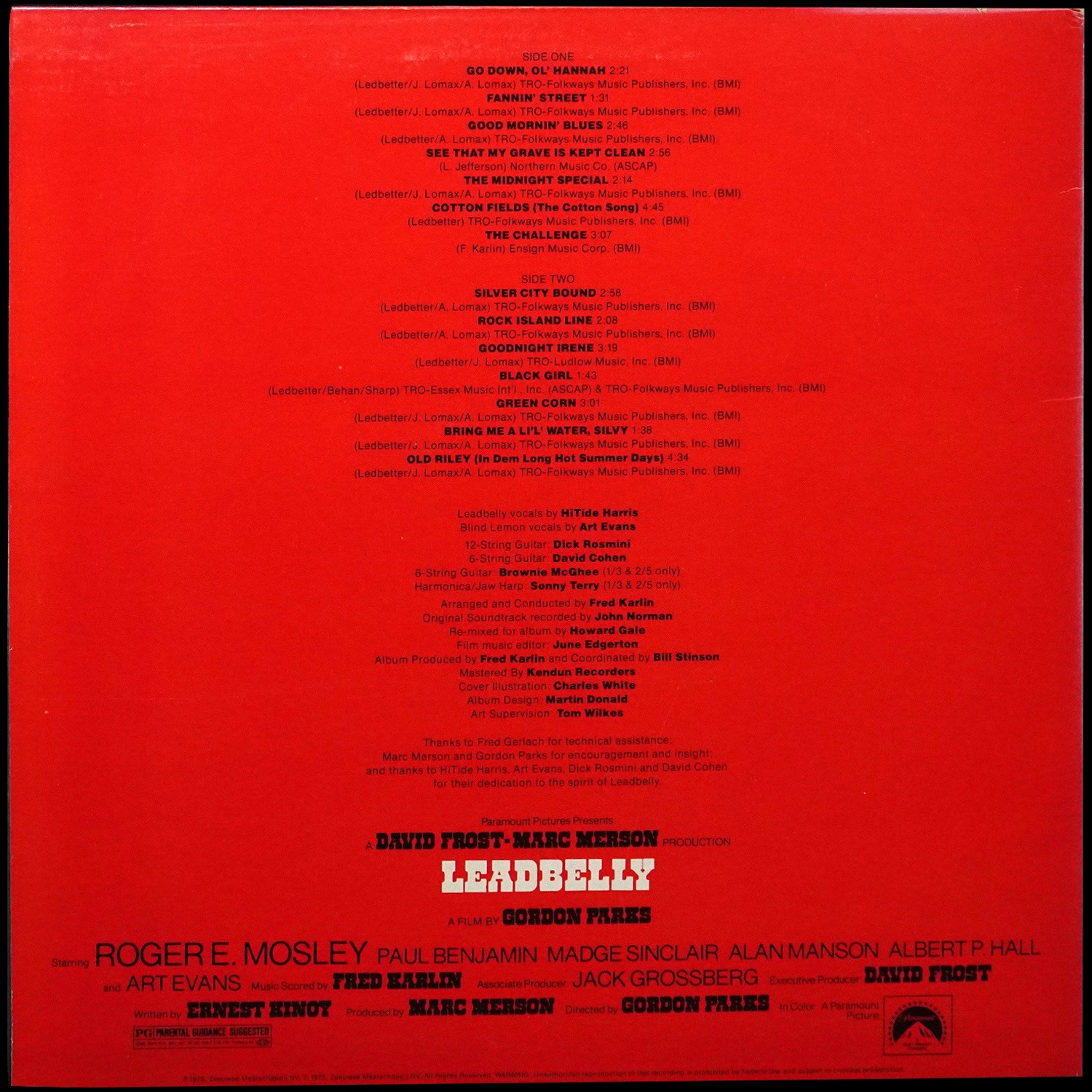 LP Fred Karlin — Leadbelly фото 2