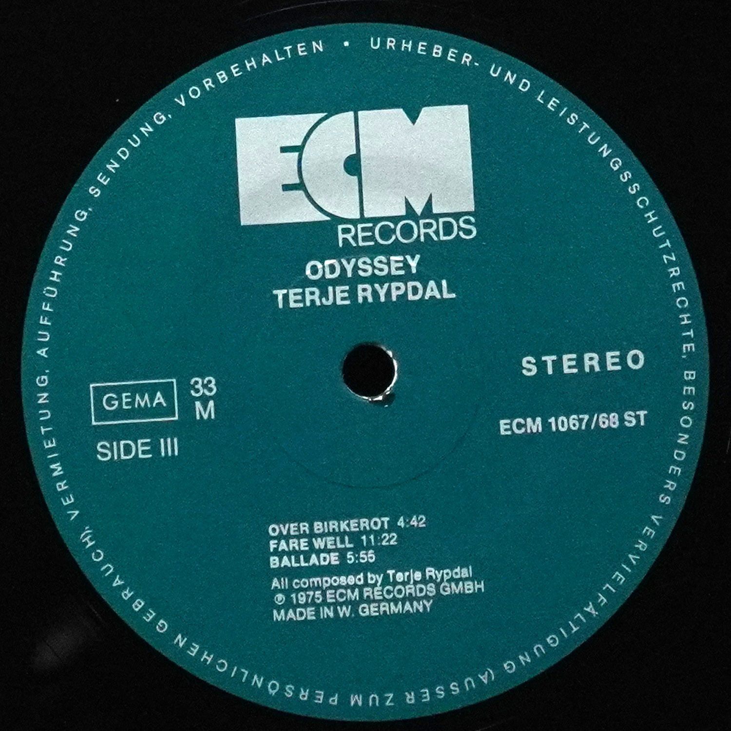 LP Terje Rypdal — Odyssey (2LP) фото 6