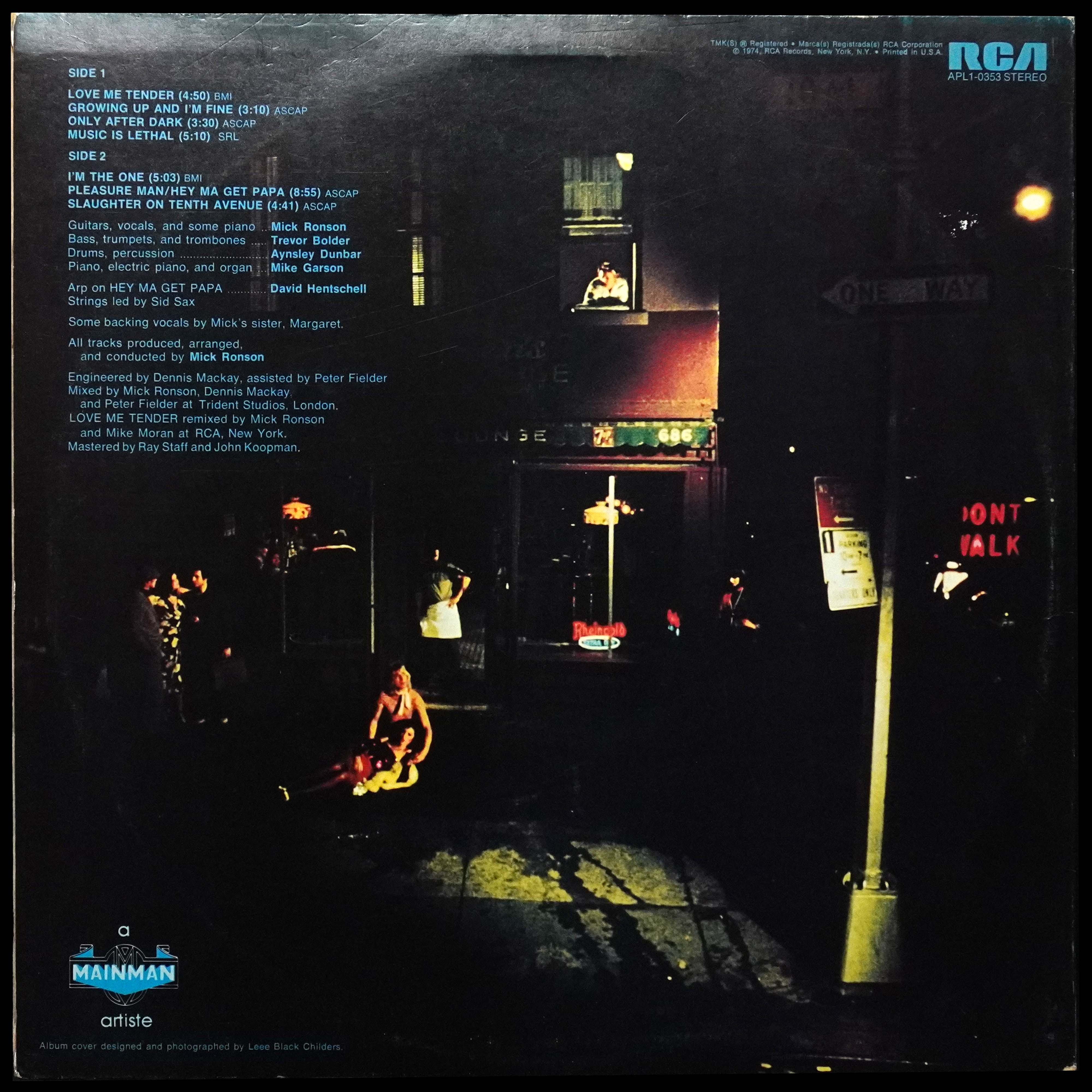 LP Mick Ronson — Slaughter On 10th Avenue фото 2