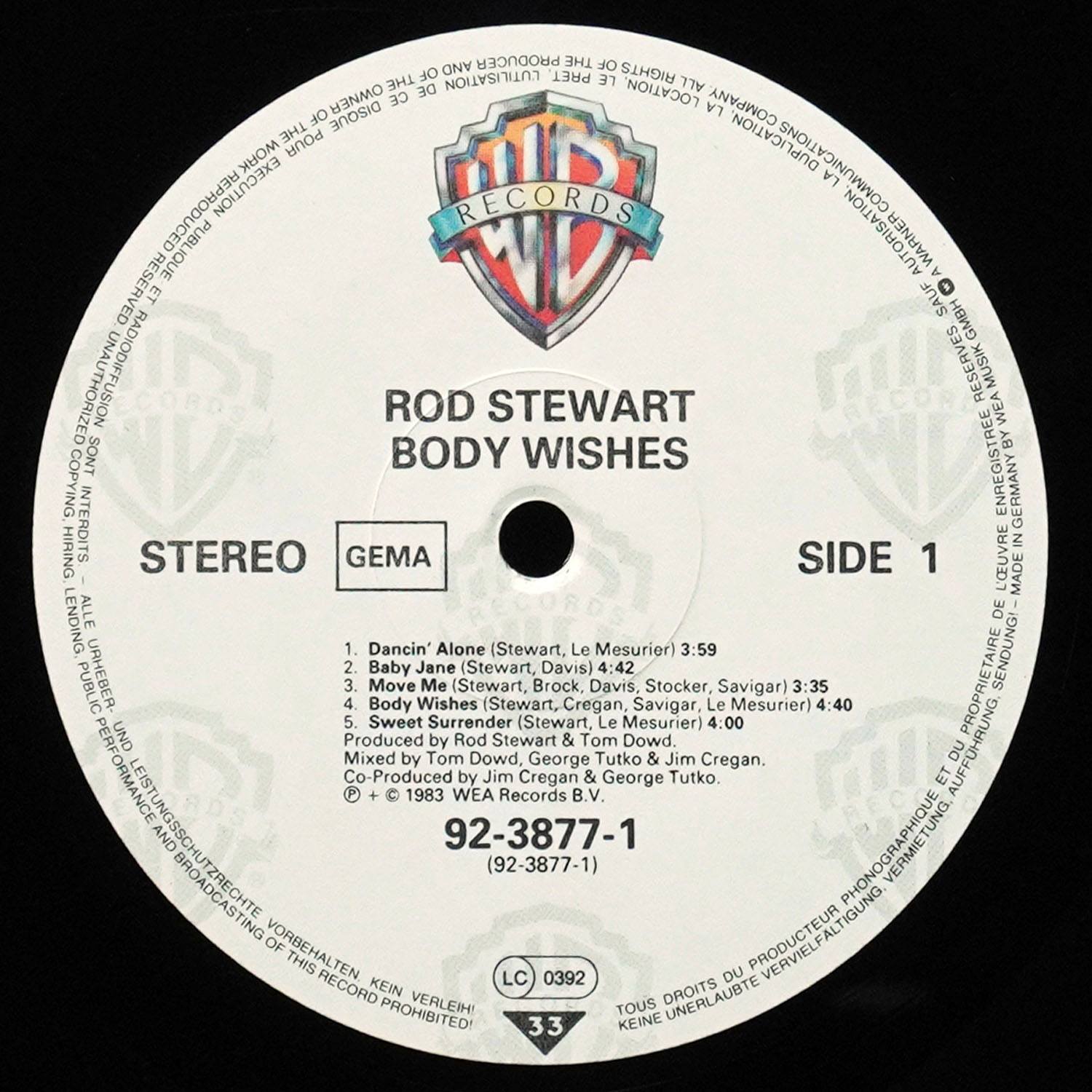 LP Rod Stewart — Body Wishes фото 2