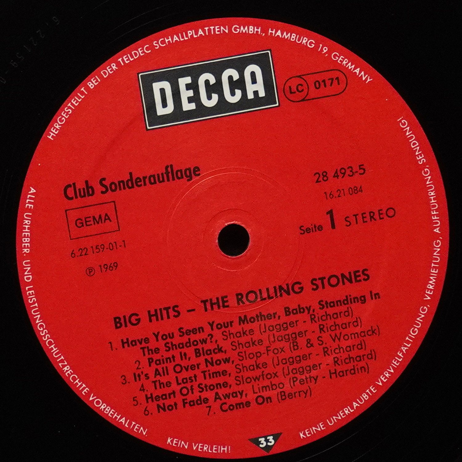 LP Rolling Stones — Big Hits (клубное издание) фото 2