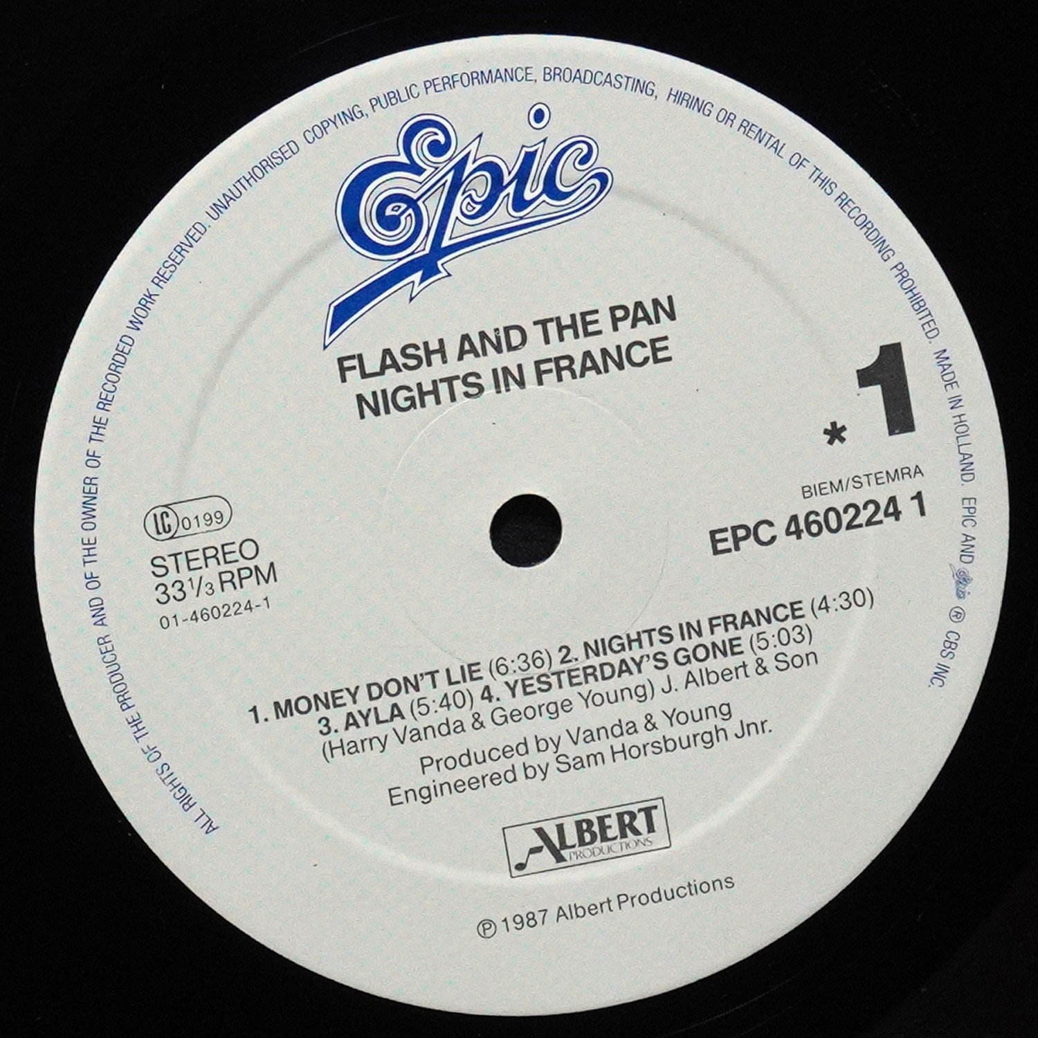 LP Flash And The Pan — Nights In France фото 2