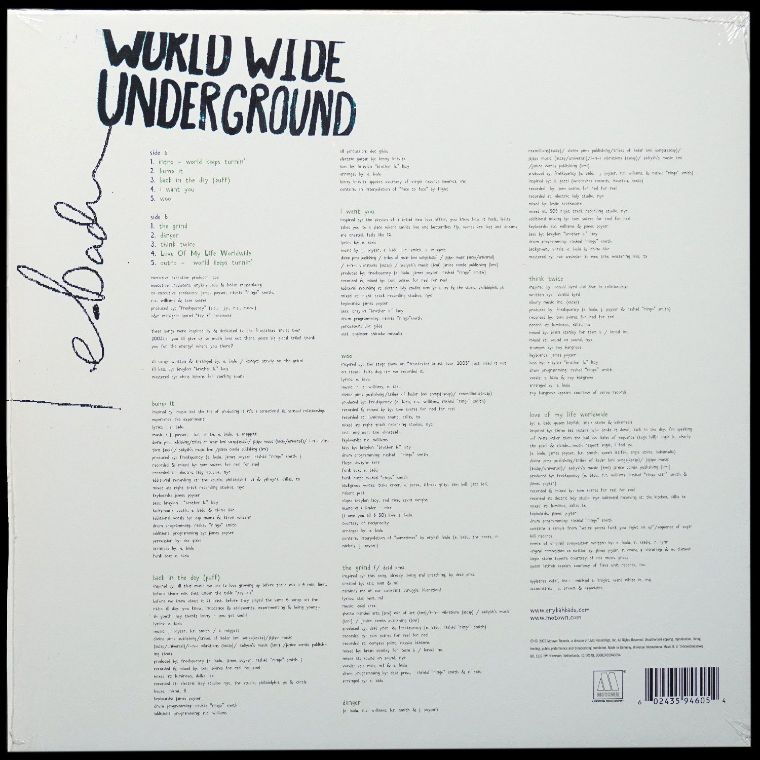 LP Erykah Badu — Worldwide Underground (цветной винил) фото 2