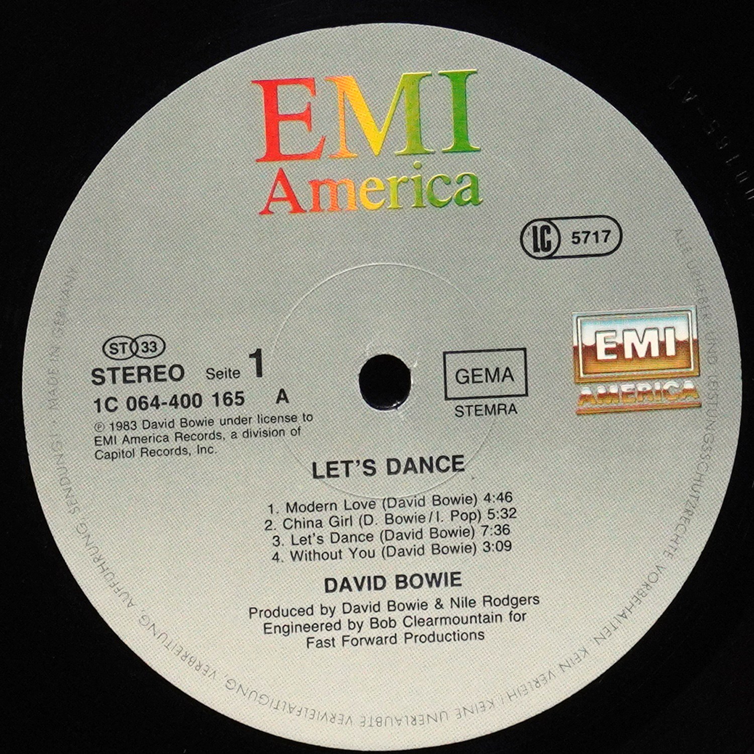 LP David Bowie — Let's Dance фото 3
