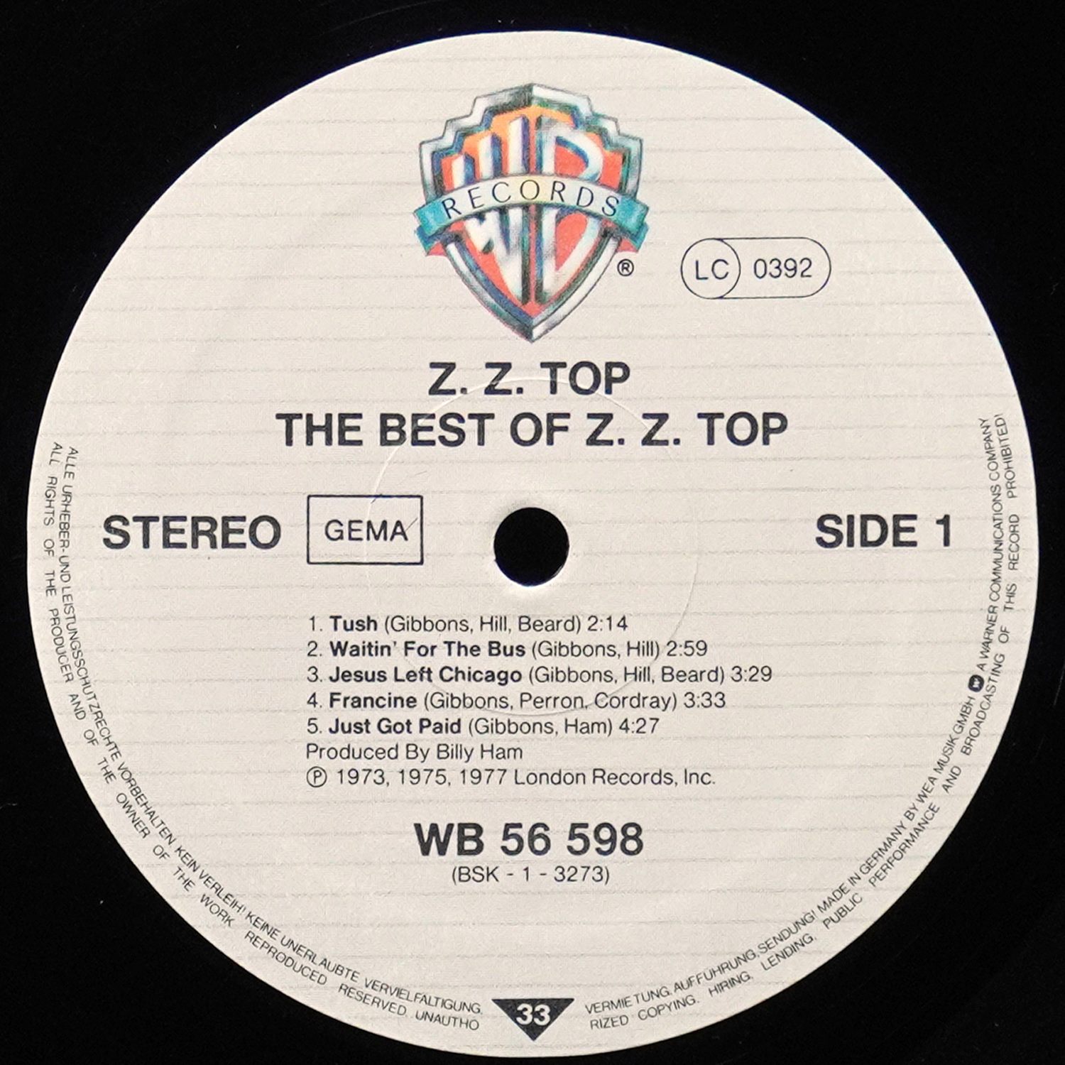 LP ZZ Top — Best Of ZZ Top фото 3