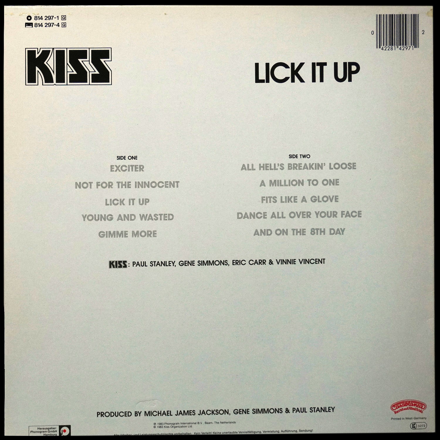 LP Kiss — Lick It Up фото 2
