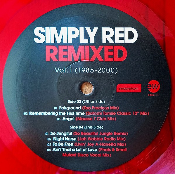 LP Simply Red — Remixed Vol. 1 (1985 – 2000) (цветной винил, 2LP, Предзаказ / Pre-Sale) фото 4