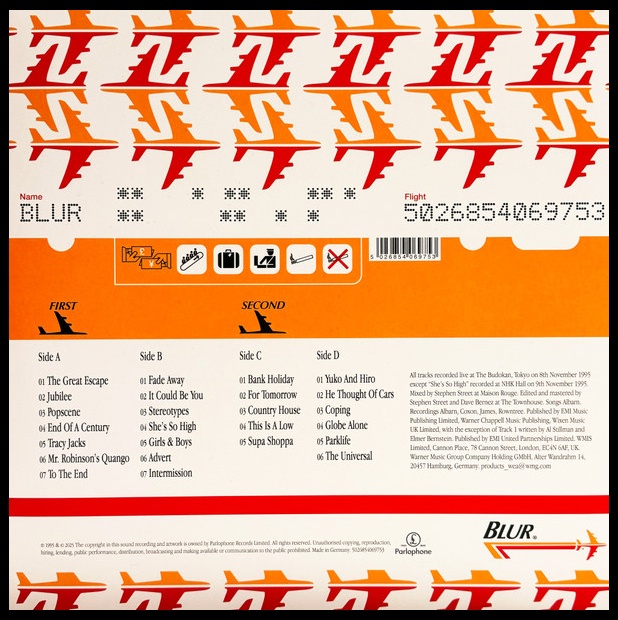LP Blur — Live At The Budokan (цветной винил, 2LP, Предзаказ / Pre-Sale) фото 2