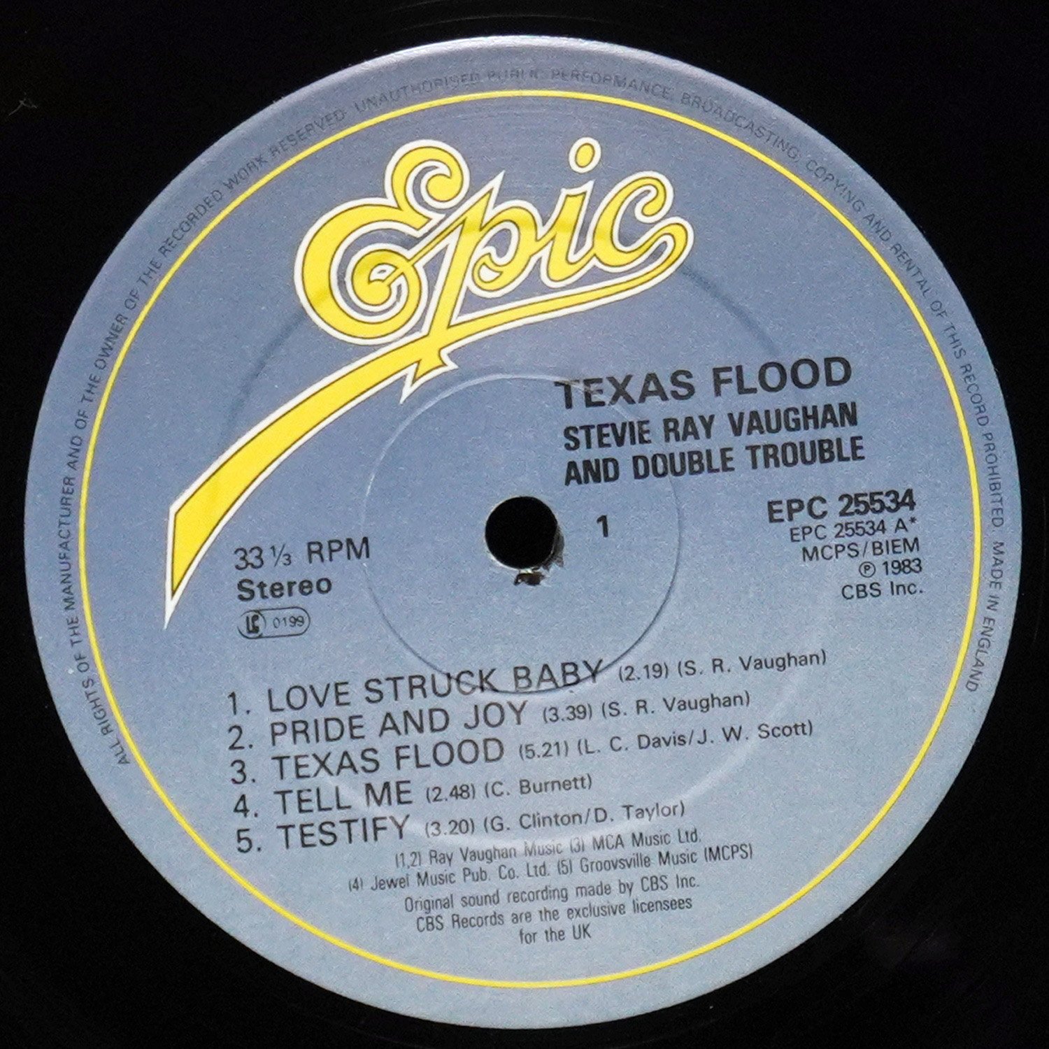 LP Stevie Ray Vaughan — Texas Flood фото 3