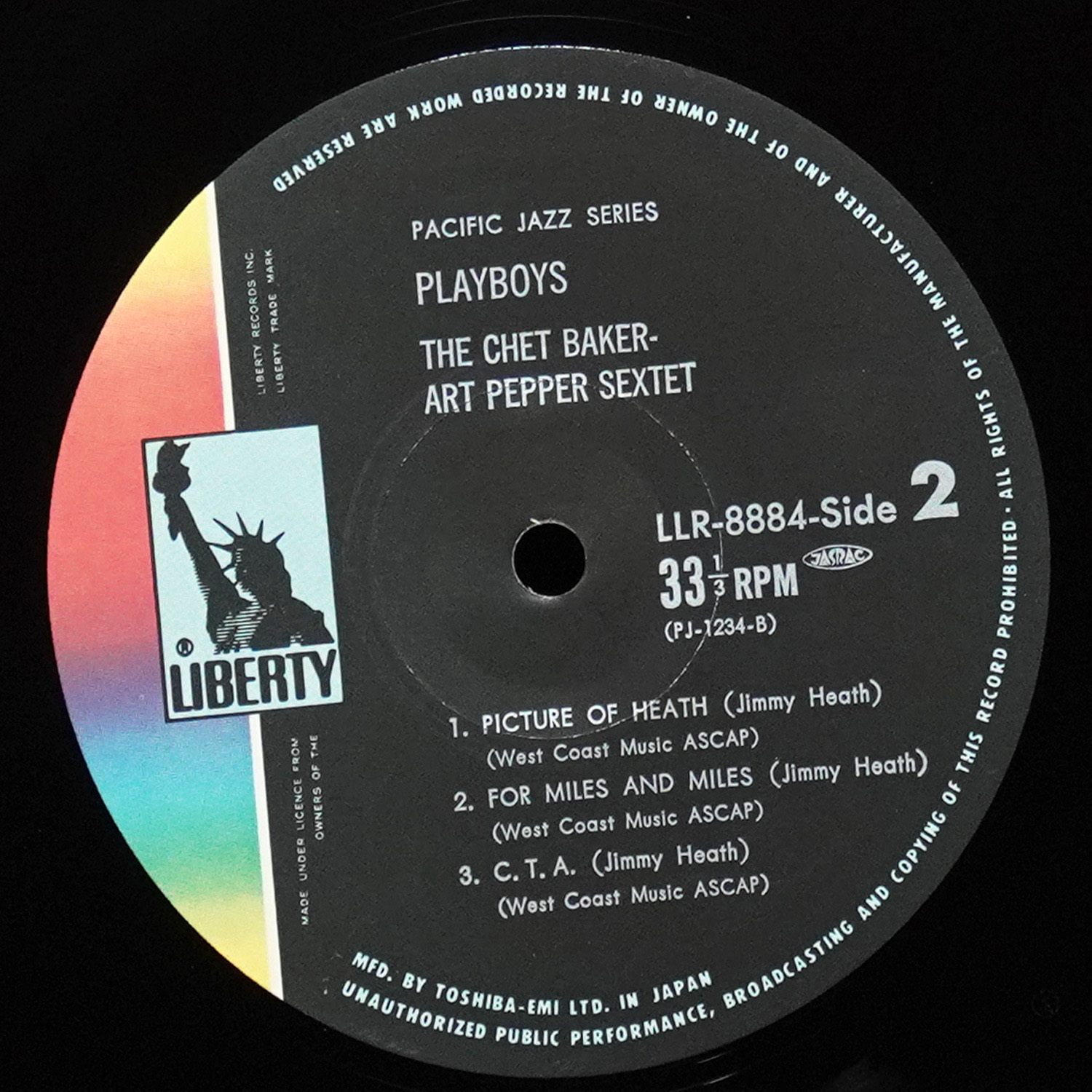 LP Chet Baker — Playboys (моно) фото 4