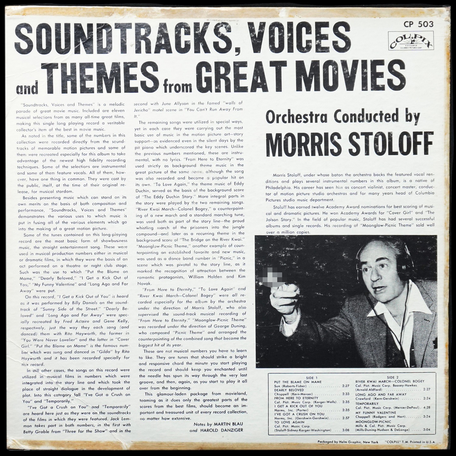 LP Morris Stoloff — Voices, Soundtracks And Themes From Great Movies фото 2
