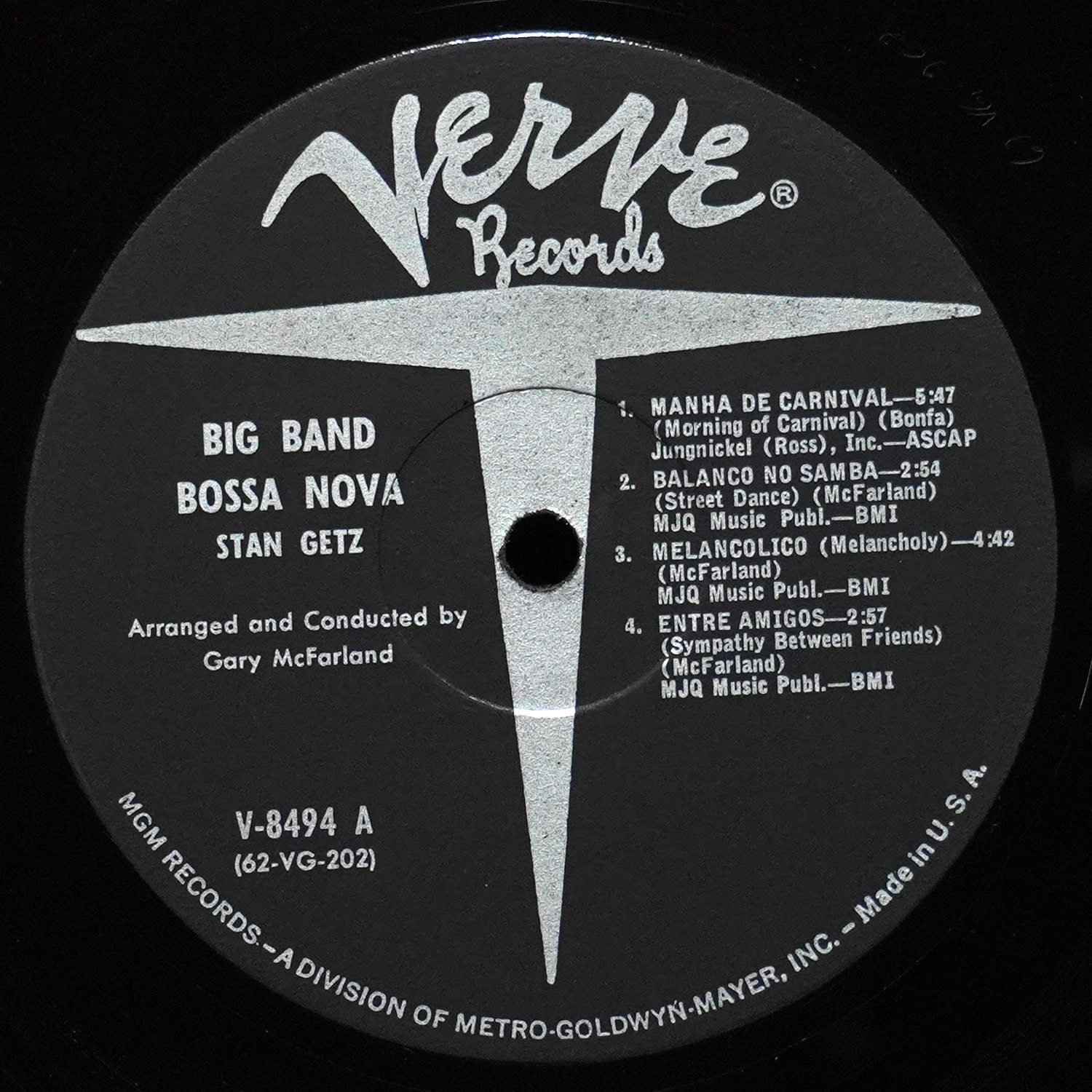 LP Stan Getz — Big Band Bossa Nova (моно) фото 4