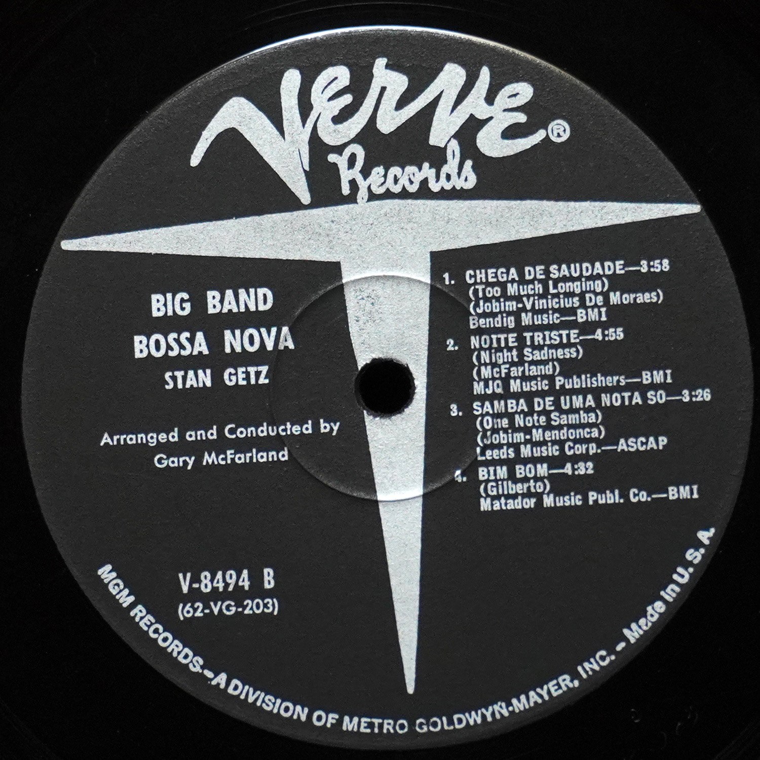LP Stan Getz — Big Band Bossa Nova (моно) фото 5