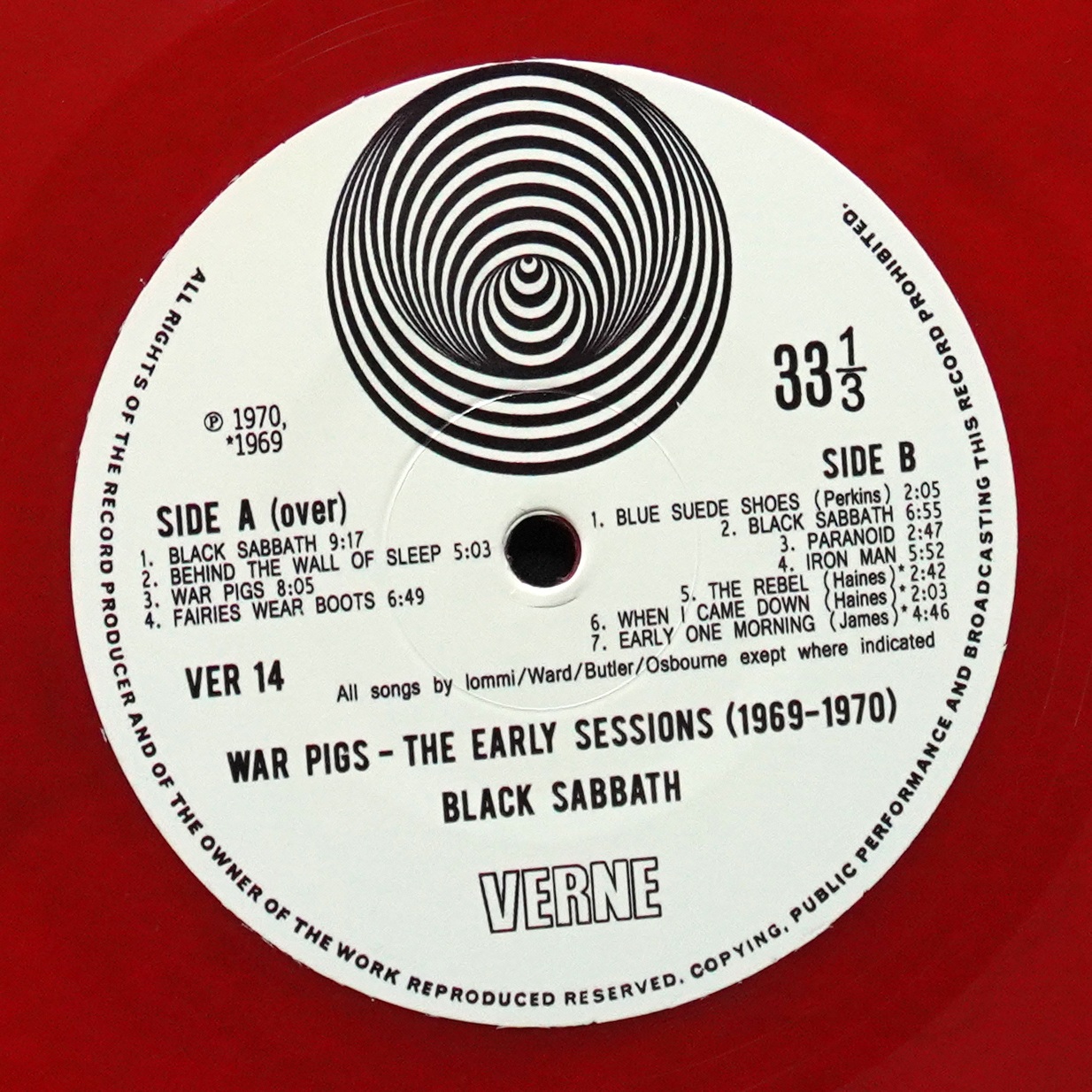 LP Black Sabbath — War Pigs - The Early Sessions (August 1969 - September 1970) (цветной винил) фото 3