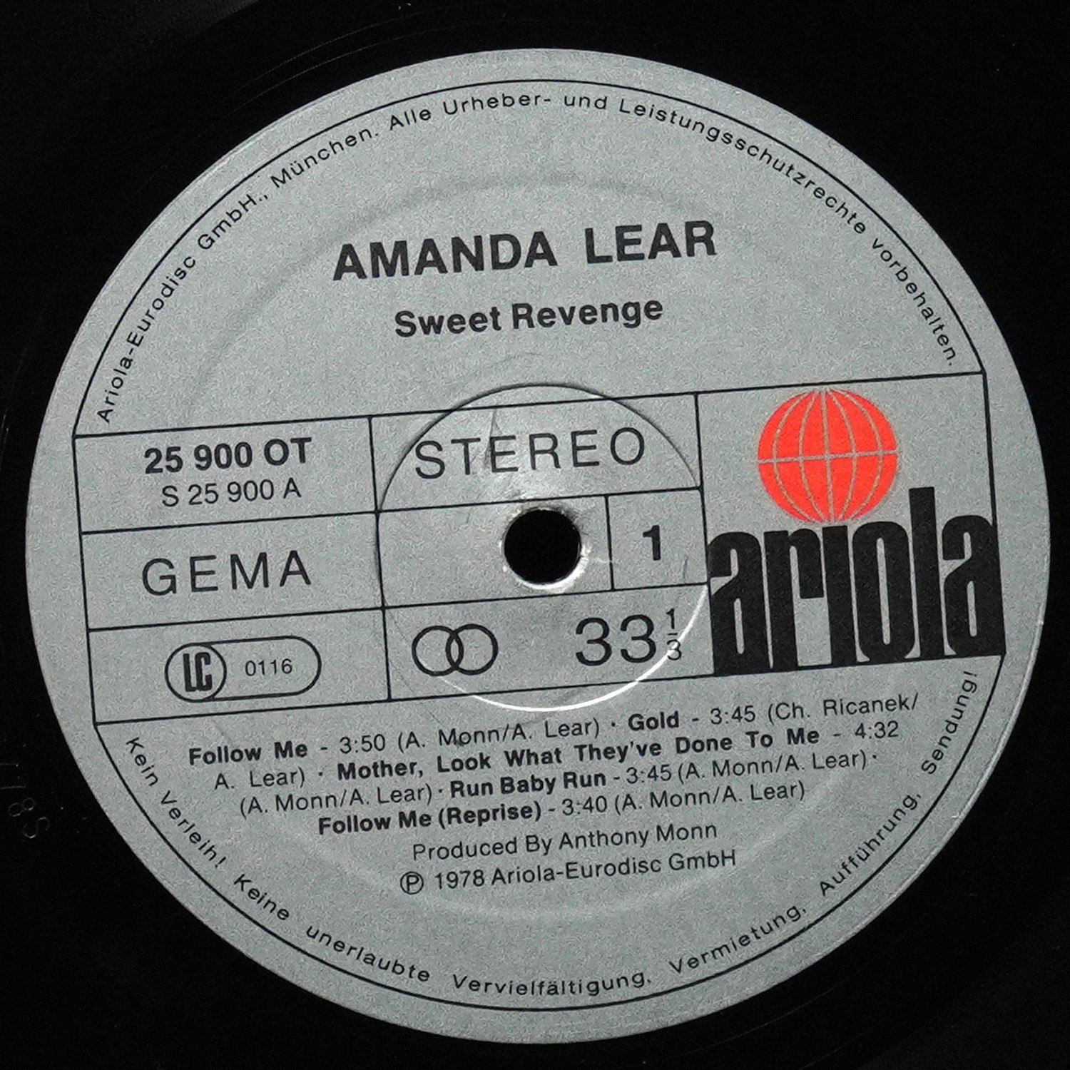 LP Amanda Lear — Sweet Revenge (+ постер) фото 2