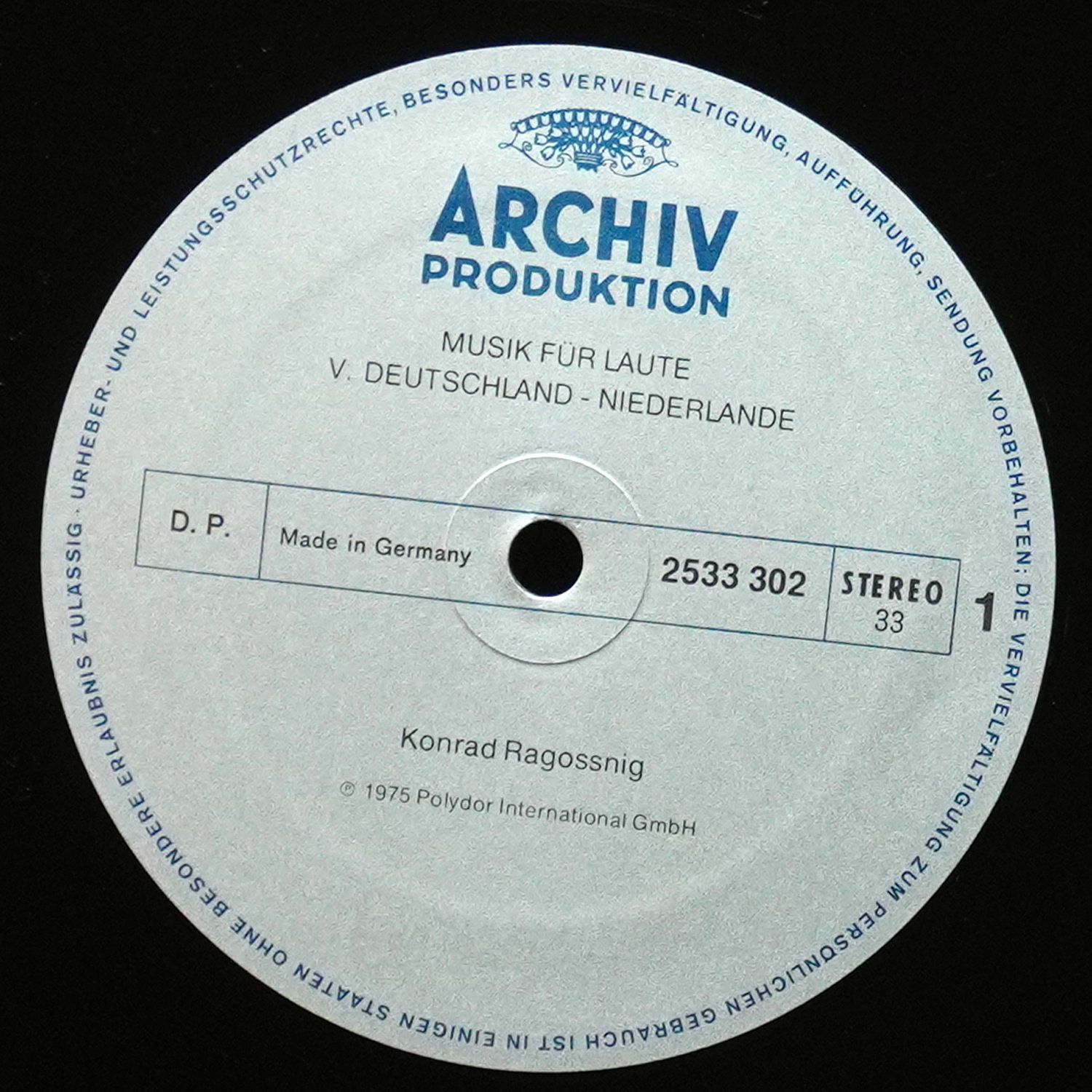 LP Konrad Ragossnig — Music For Lute фото 2