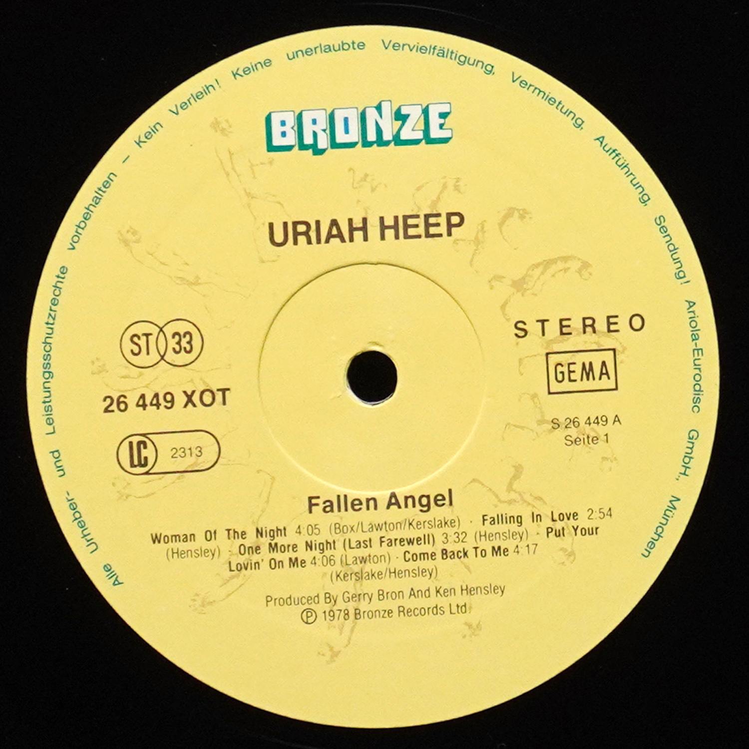 LP Uriah Heep — Fallen Angel фото 3